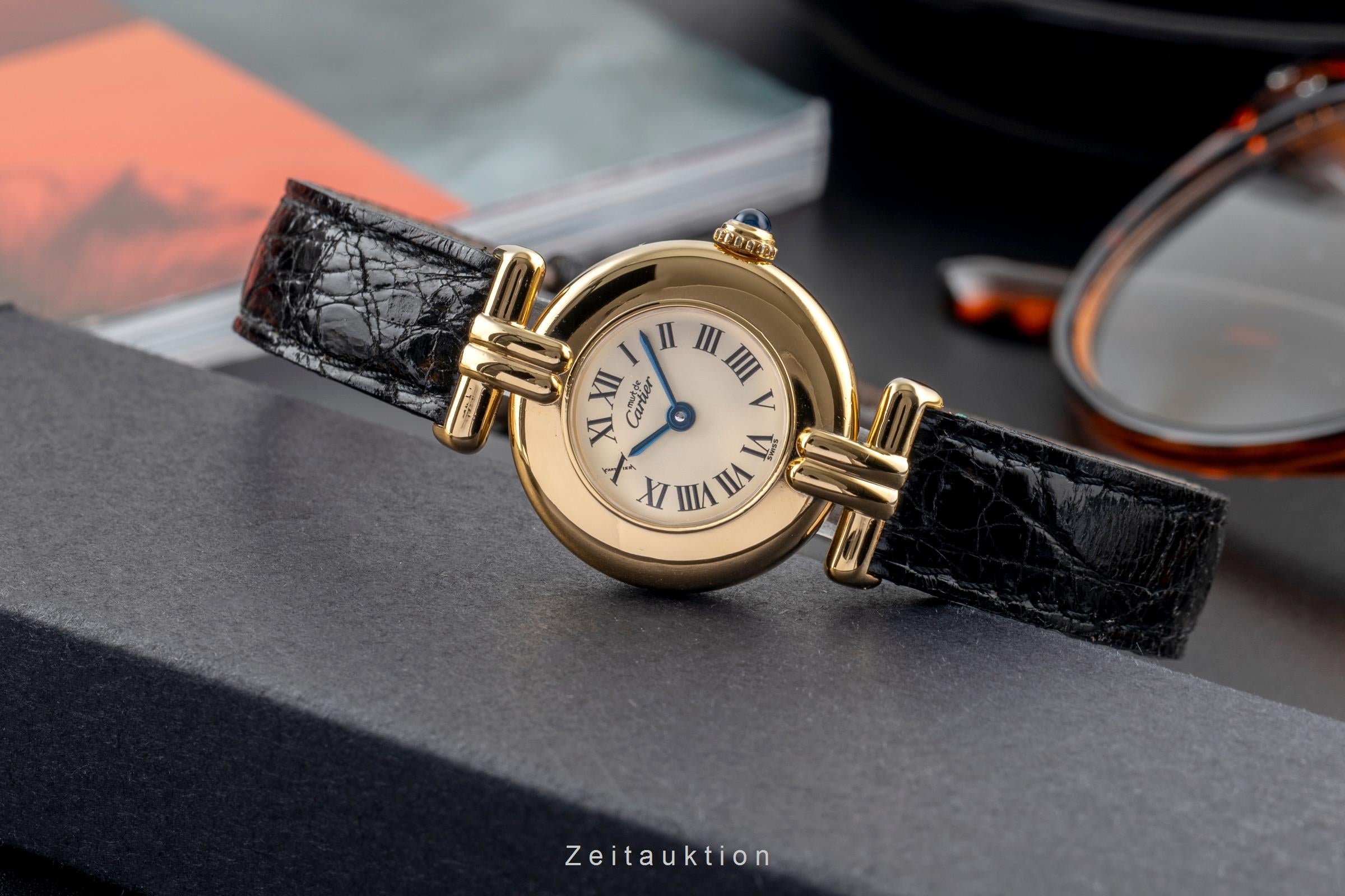 Cartier Vermeil argento dorato quarzo orologio da donna 590002  [2502291]