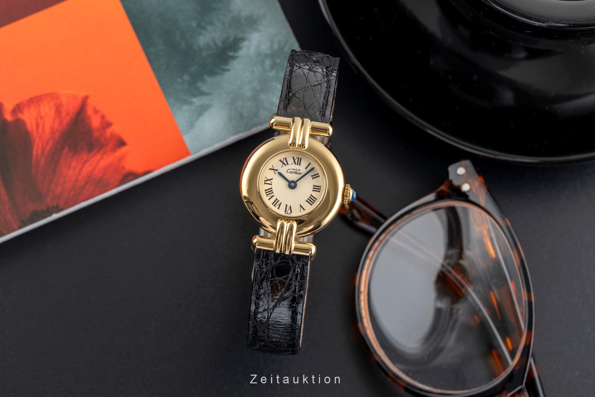 Cartier Vermeil argento dorato quarzo orologio da donna 590002  [2502291]