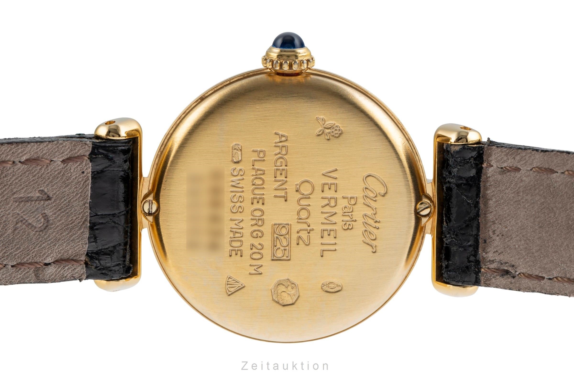 Cartier Vermeil argento dorato quarzo orologio da donna 590002  [2502291]
