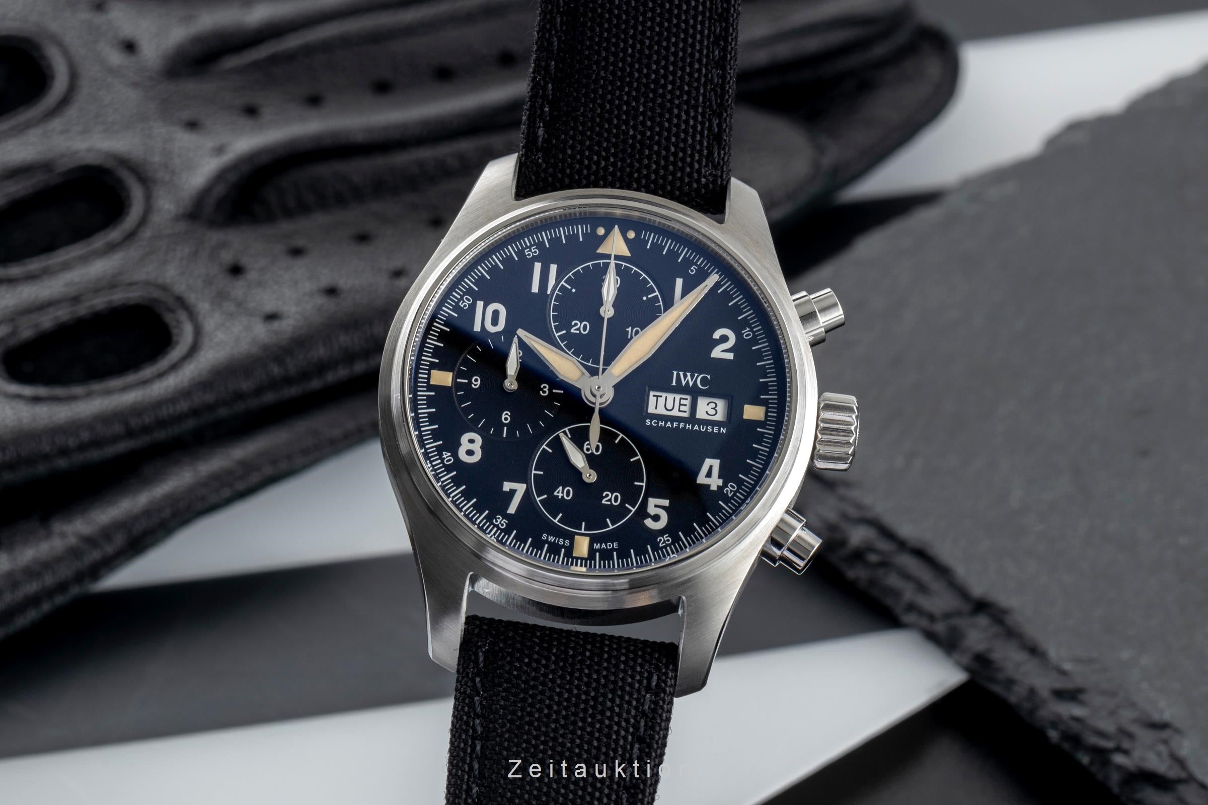 IWC Fliegerchronograph chronograph steel automatic men's watch IW387903 LP: 8500EUR  [2502299]