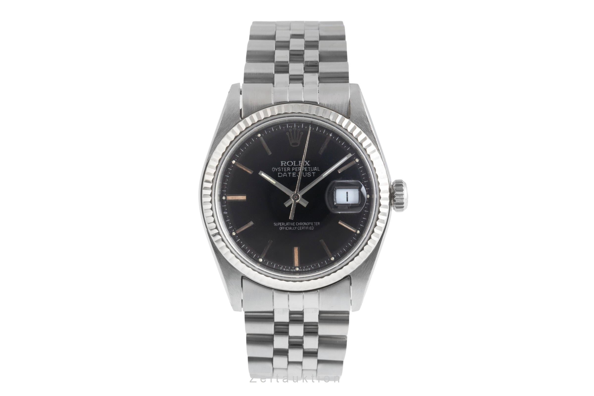 Rolex Datejust acero / oro blanco automático reloj para caballeros 1601 Vintage  [2502307]