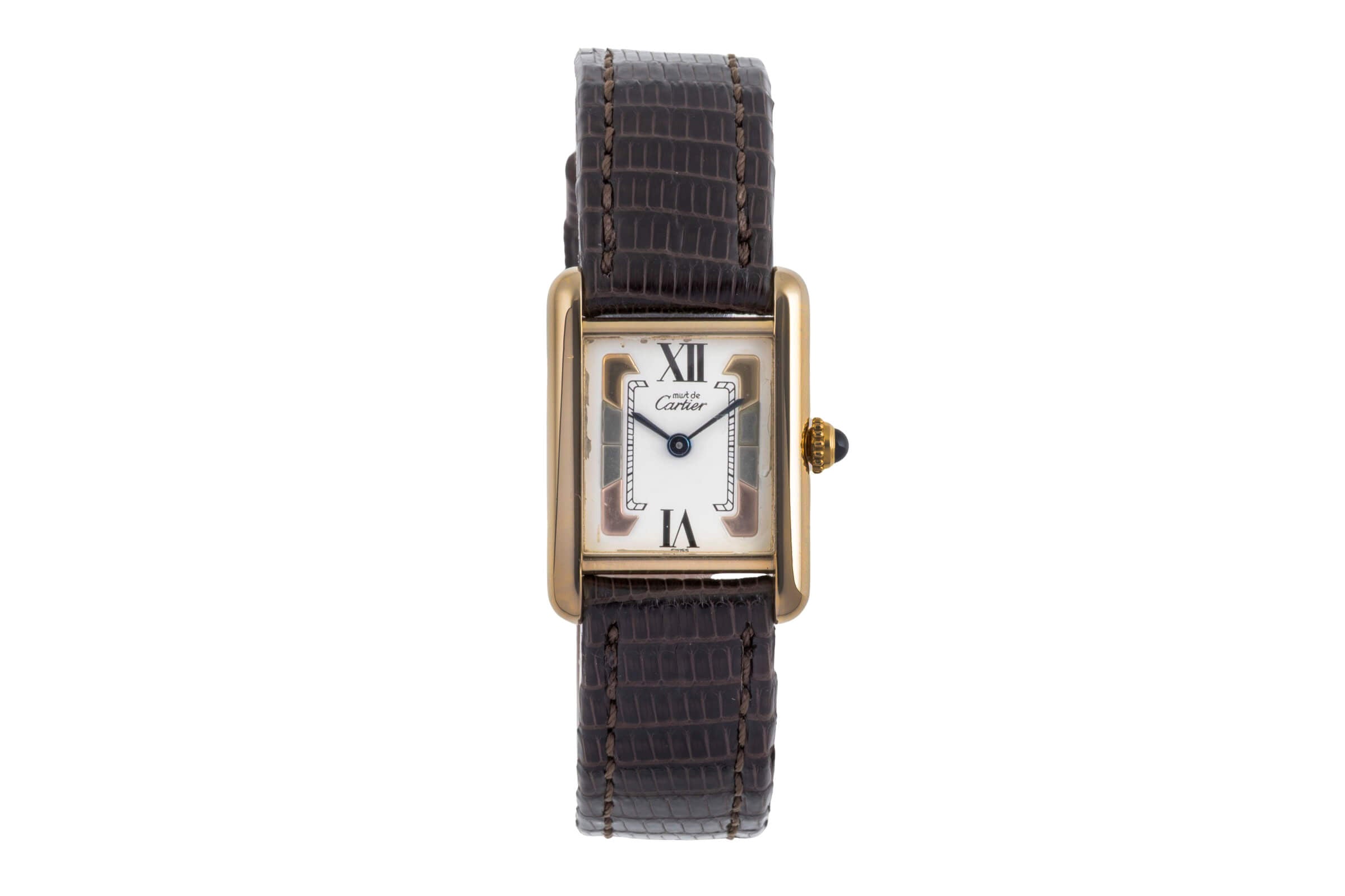 Cartier Tank argento dorato quarzo orologio da donna W1006354  [2502317]