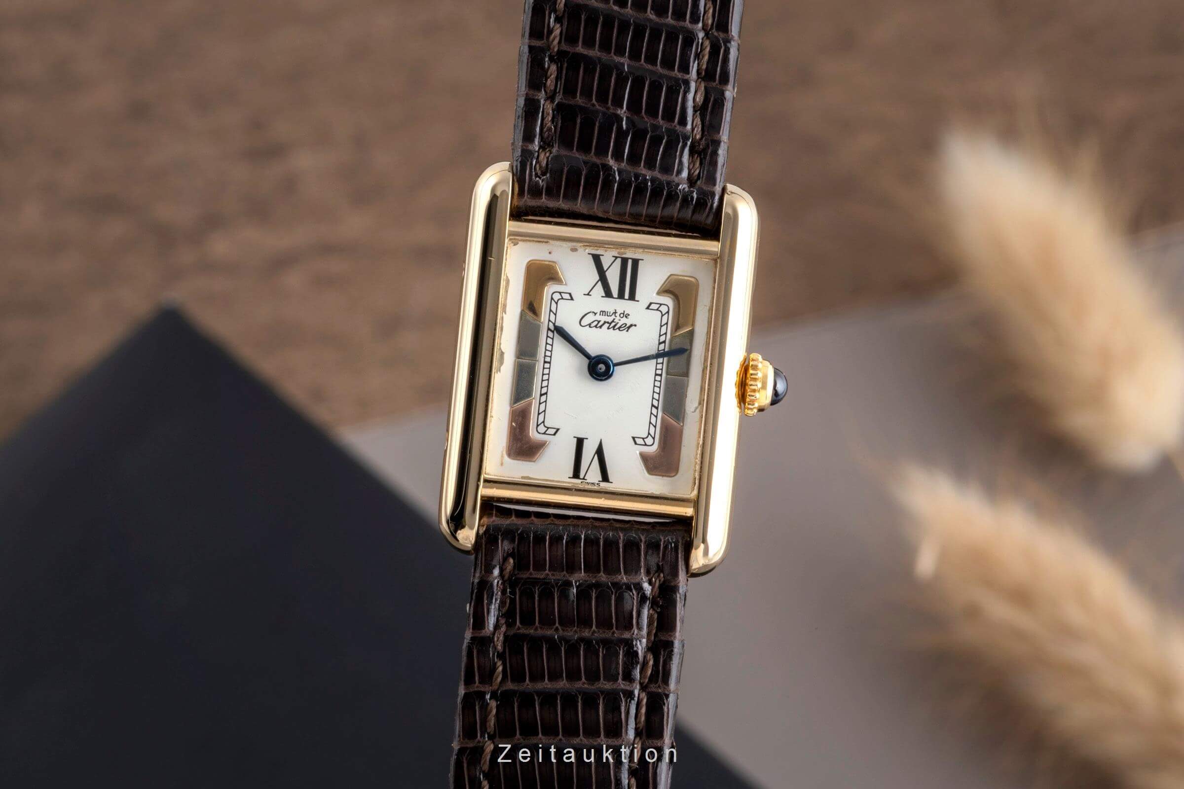 Cartier Tank argento dorato quarzo orologio da donna W1006354  [2502317]