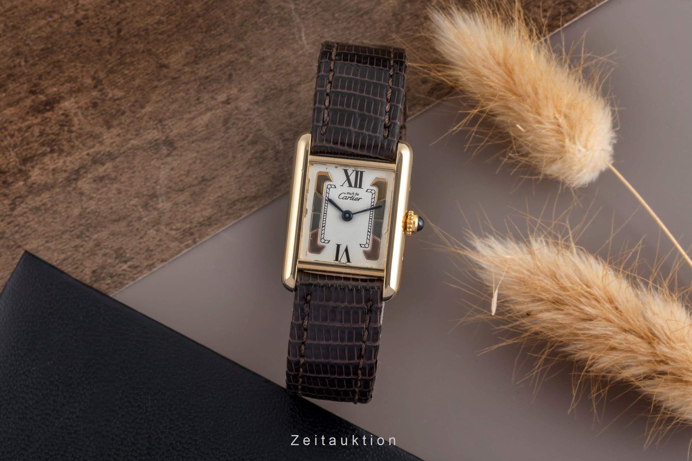 Cartier Tank argento dorato quarzo orologio da donna W1006354  [2502317]