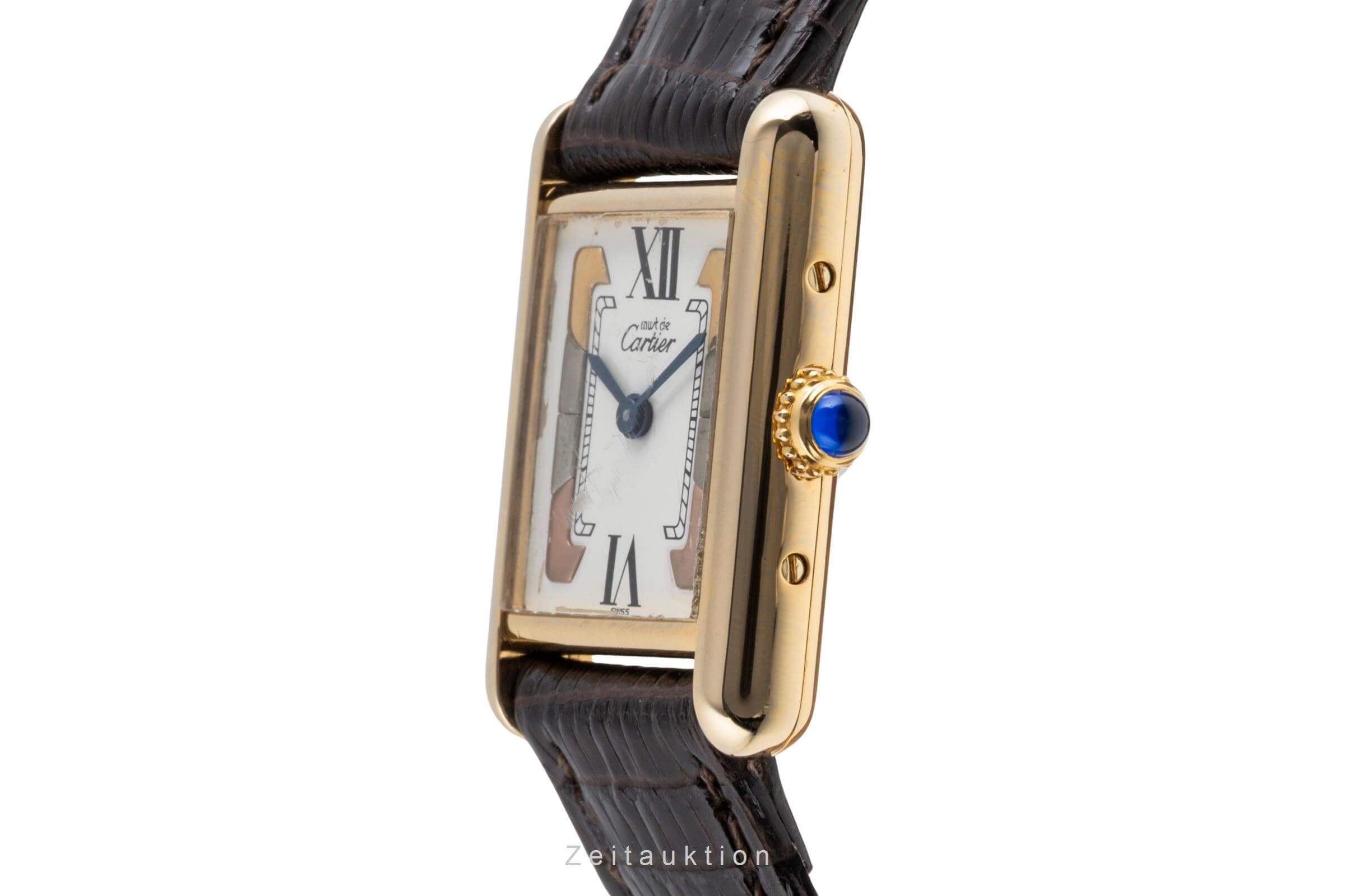 Cartier Tank argento dorato quarzo orologio da donna W1006354  [2502317]