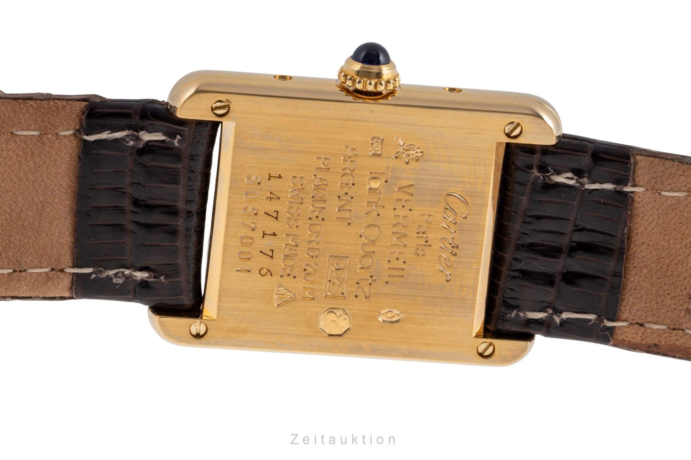 Cartier Tank argento dorato quarzo orologio da donna W1006354  [2502317]