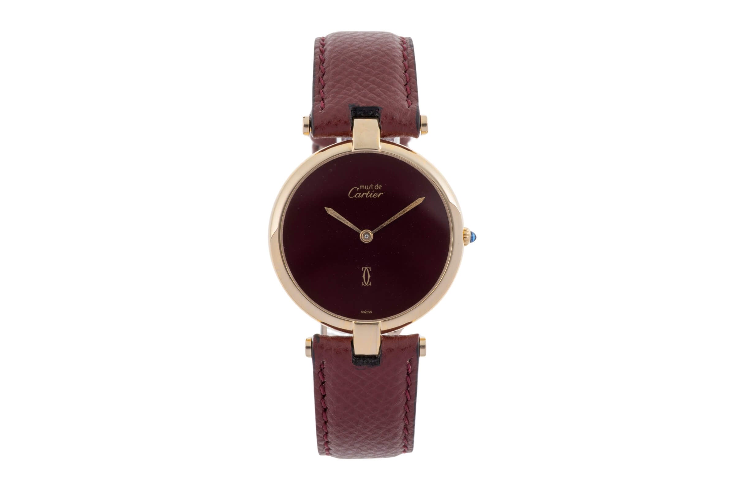 Cartier Vermeil argento dorato quarzo unisex Vintage  [2502379]