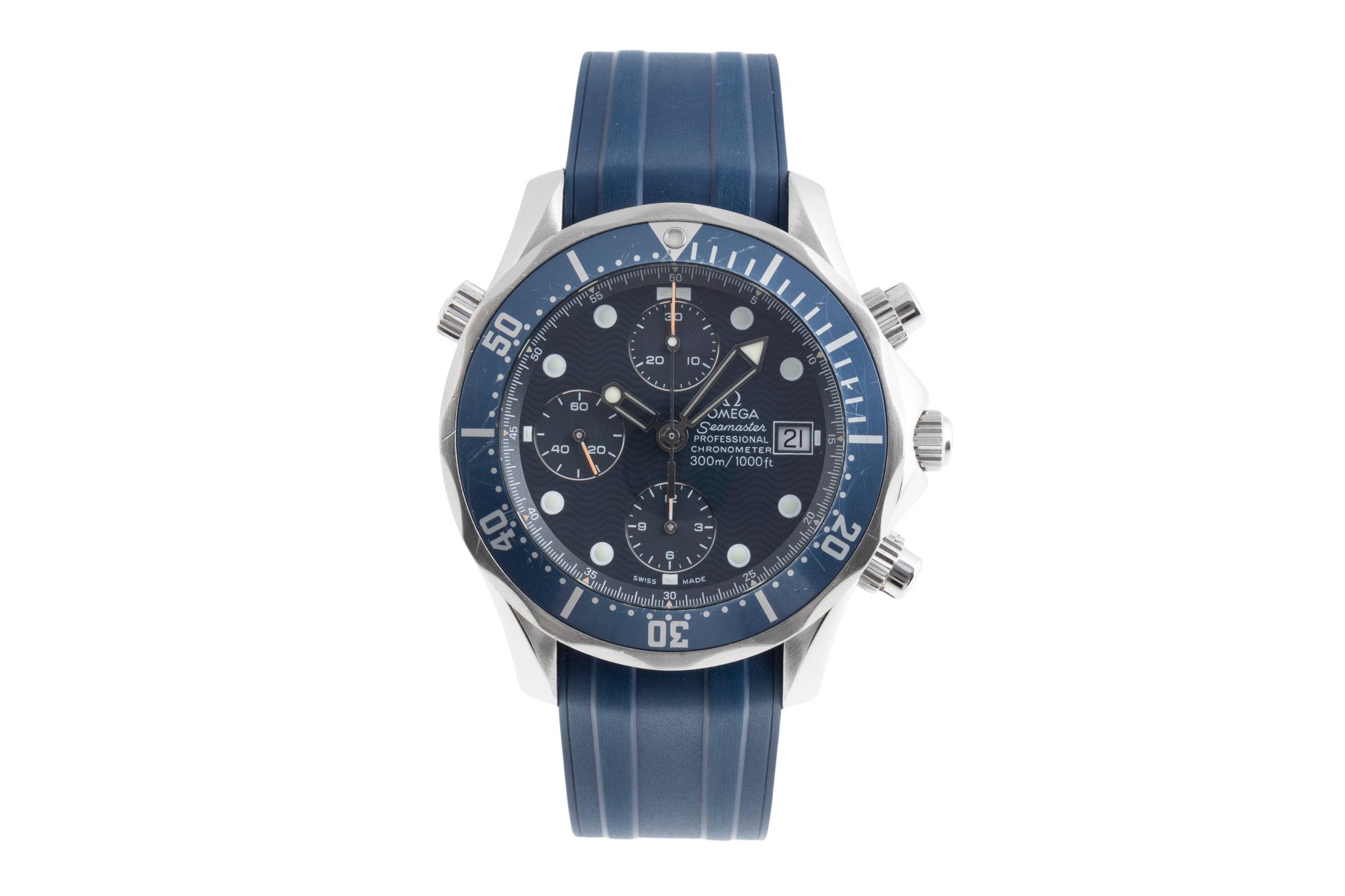 Omega Seamaster cronógrafo acero automático reloj para caballeros 2599.80.00 LP: 9000EUR  [2502418]