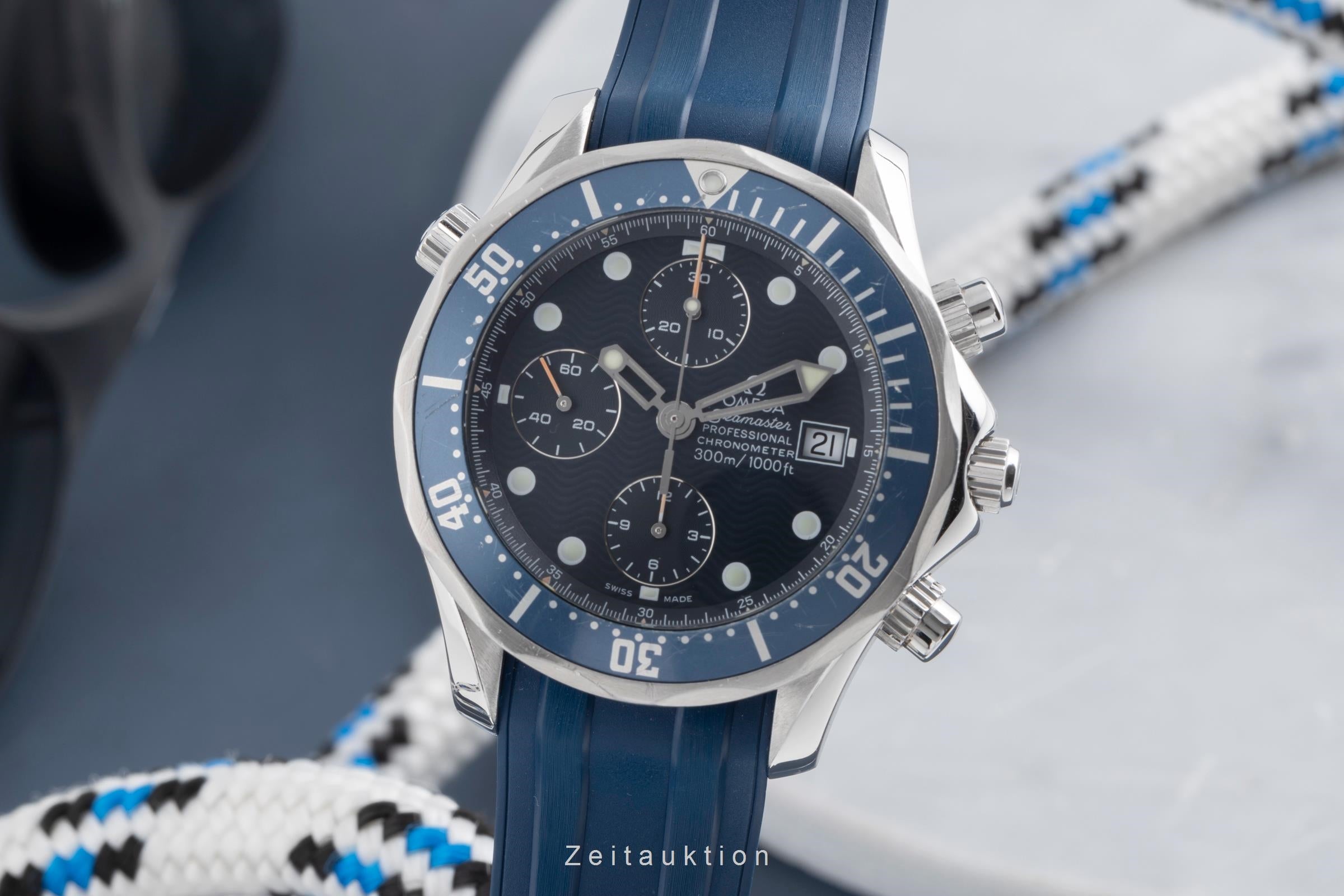 Omega Seamaster cronógrafo acero automático reloj para caballeros 2599.80.00 LP: 9000EUR  [2502418]