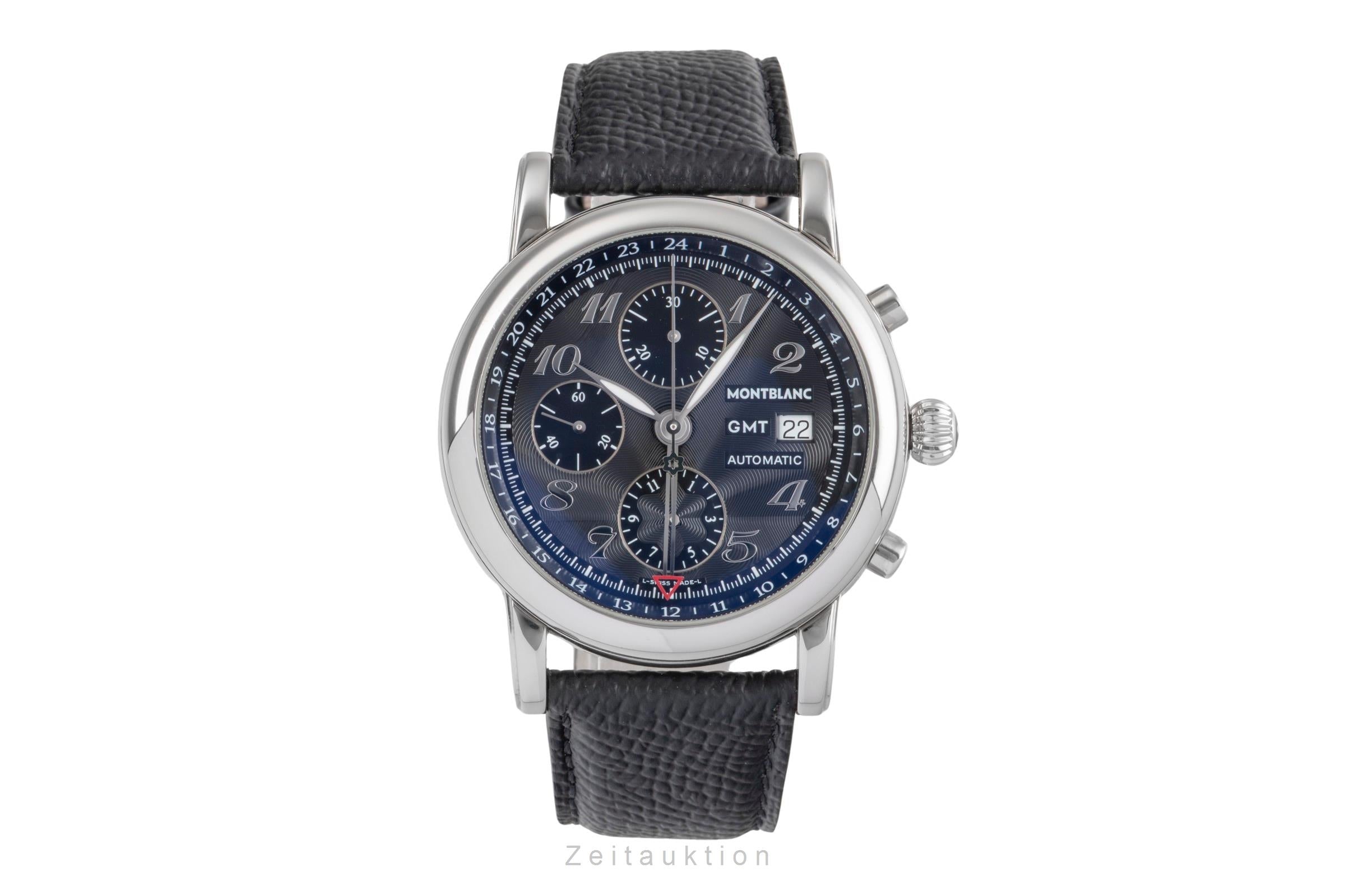 Montblanc Meisterstück chronographe acier automatique montre pour hommes 7067  [2502443]
