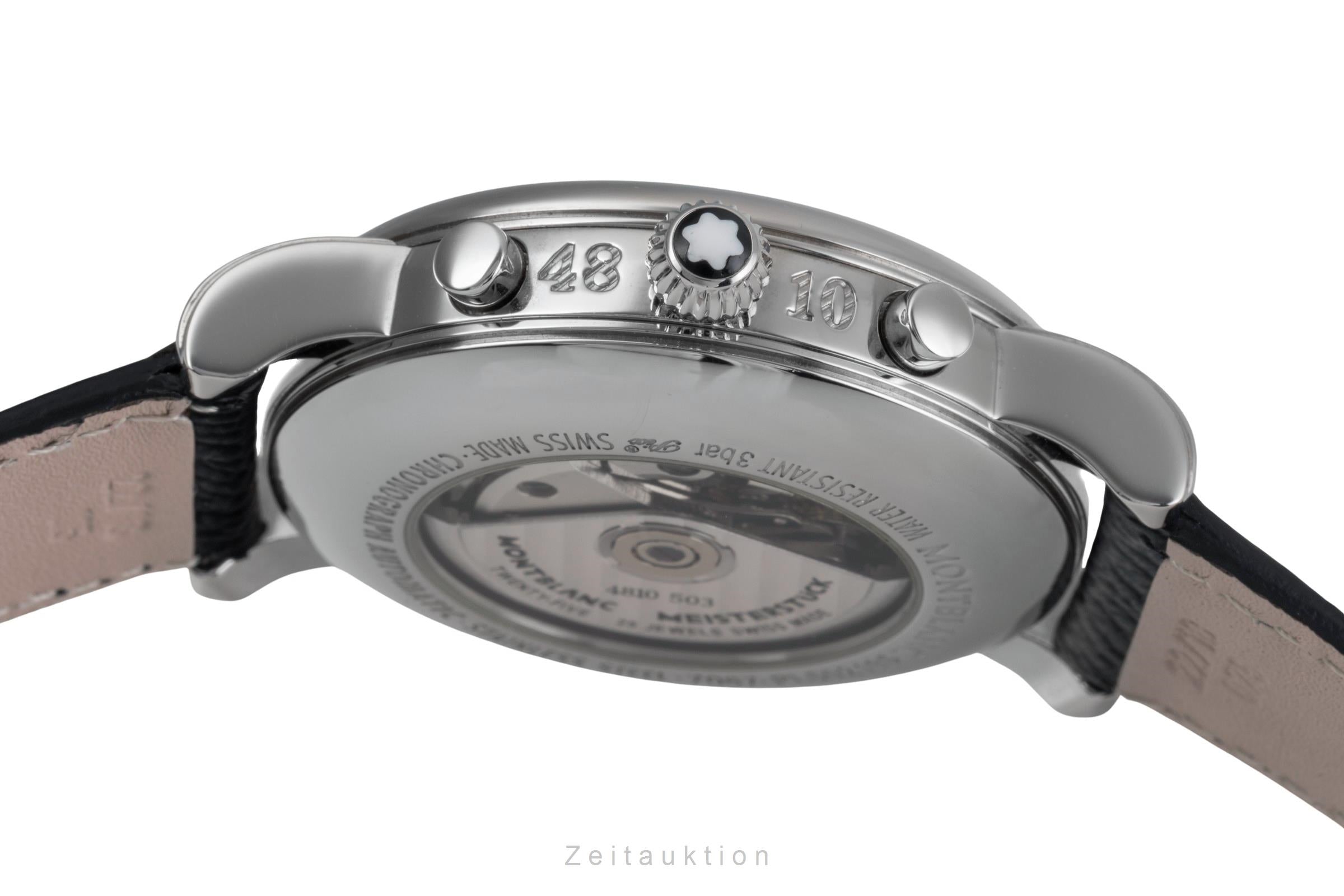 Montblanc Meisterstück chronographe acier automatique montre pour hommes 7067  [2502443]