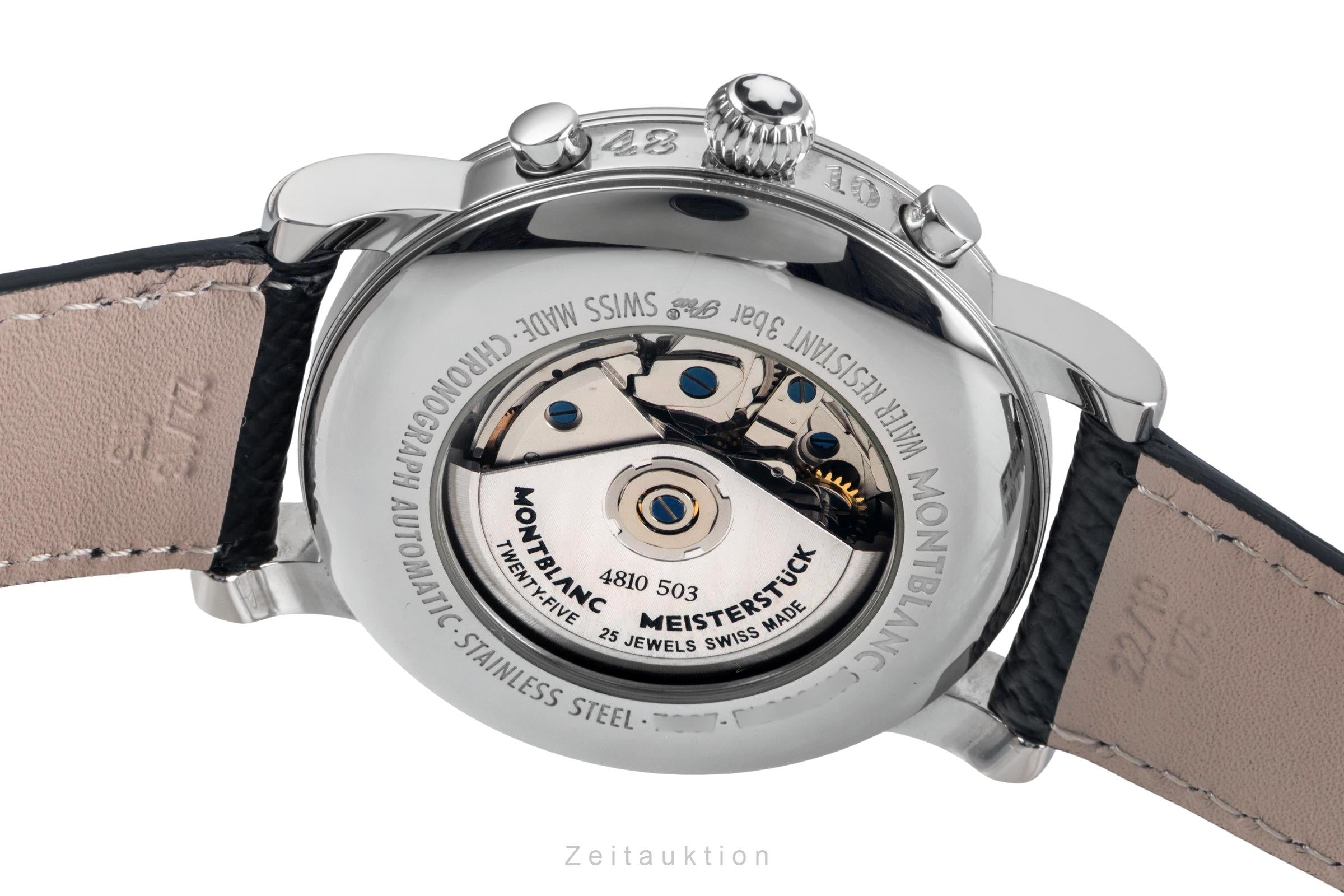 Montblanc Meisterstück chronographe acier automatique montre pour hommes 7067  [2502443]