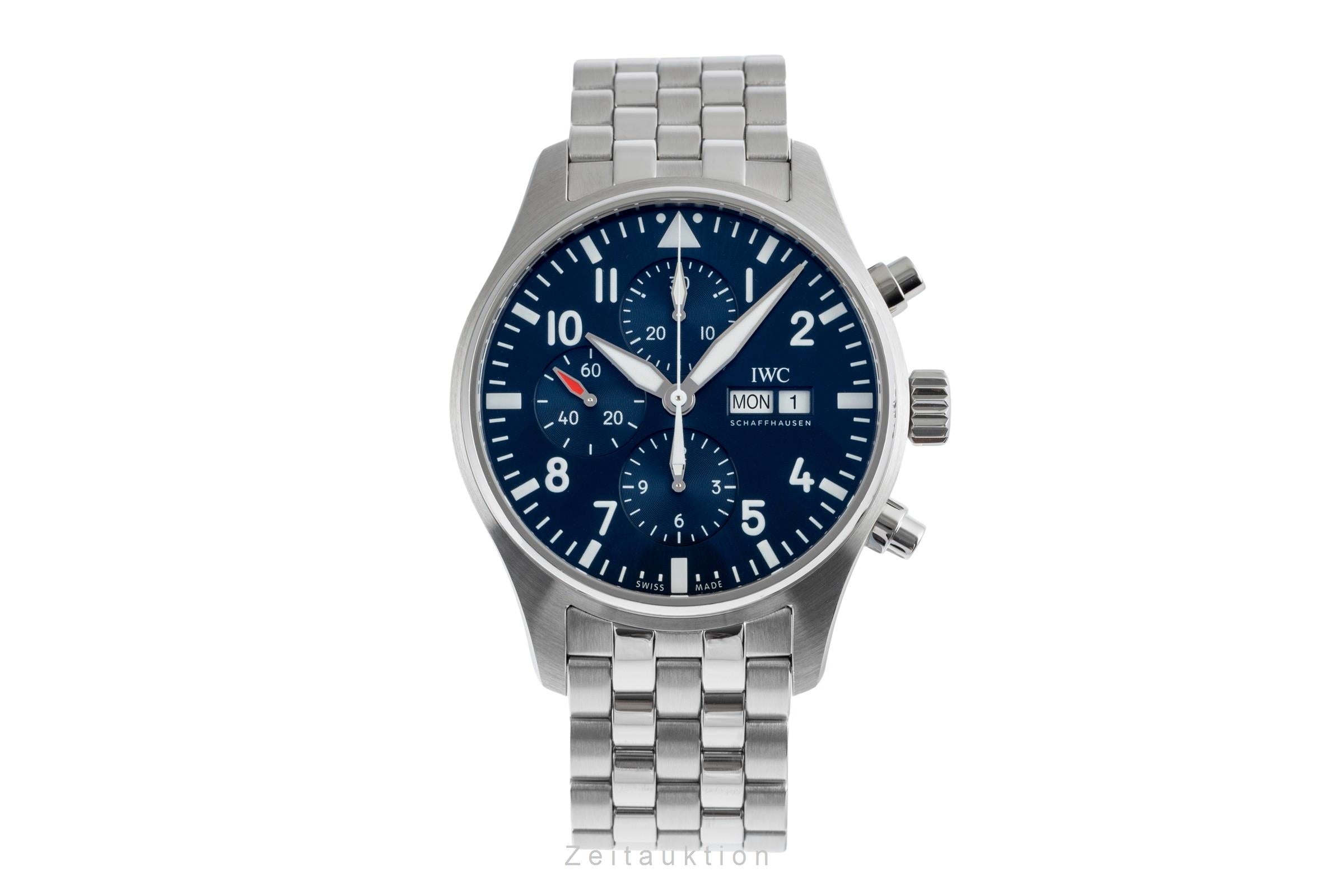 IWC Fliegerchronograph chronograph steel automatic men's watch LP: 9500EUR  [2502458]