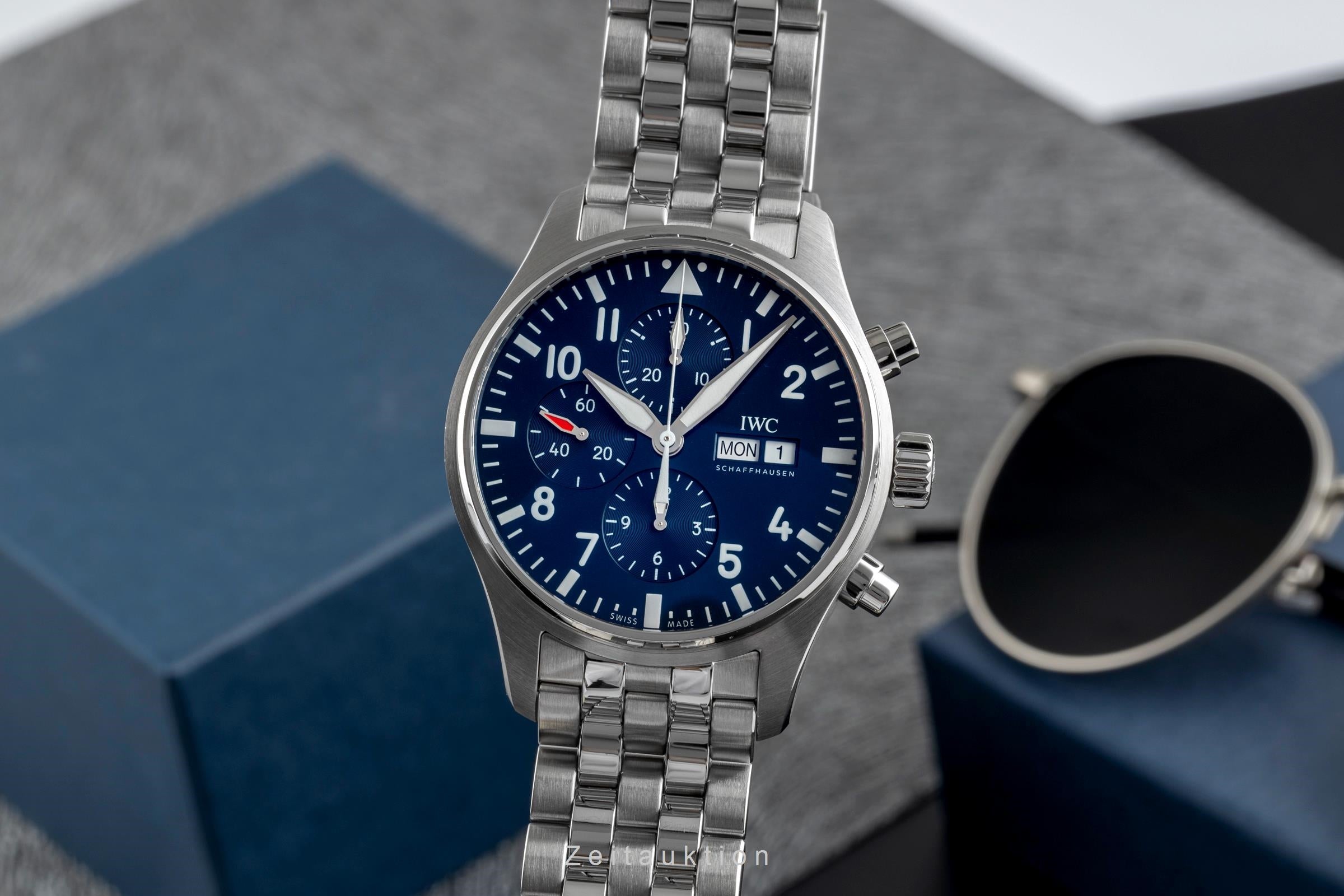 IWC Fliegerchronograph chronograph steel automatic men's watch LP: 9500EUR  [2502458]