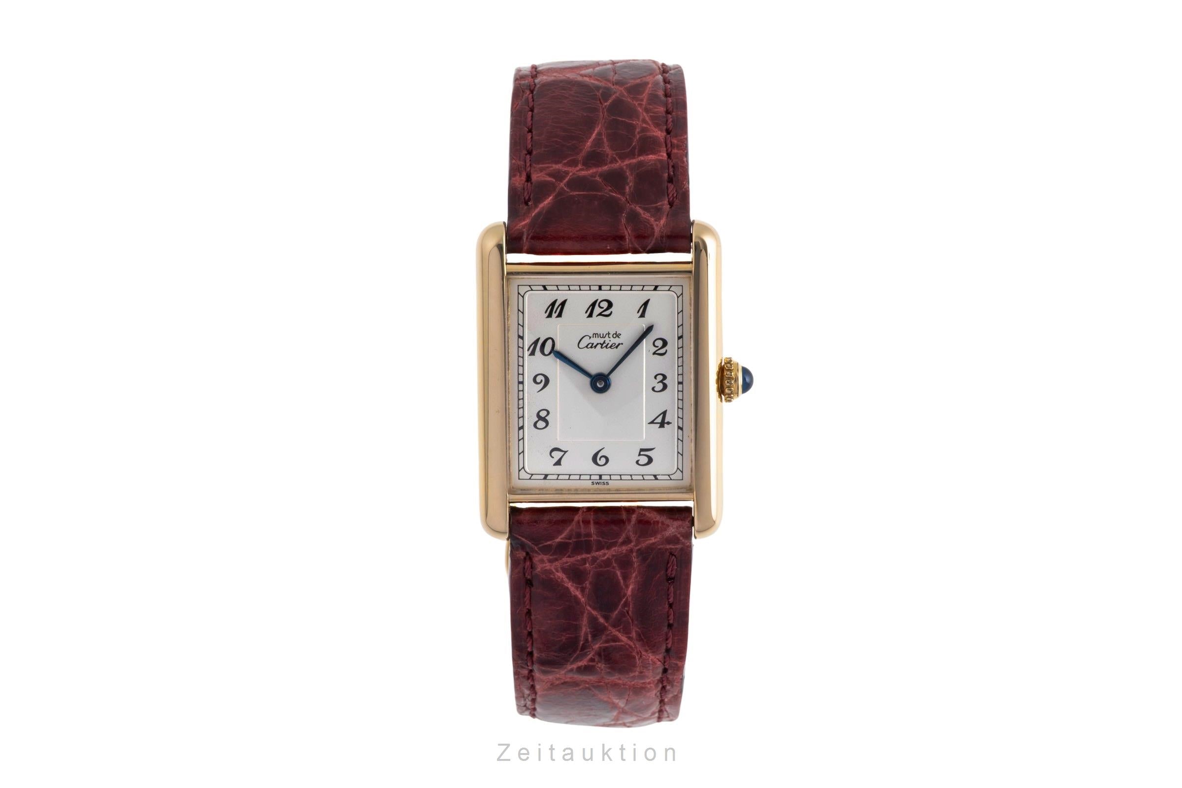 Cartier Vermeil argento dorato quarzo orologio da donna 590005  [2502524]