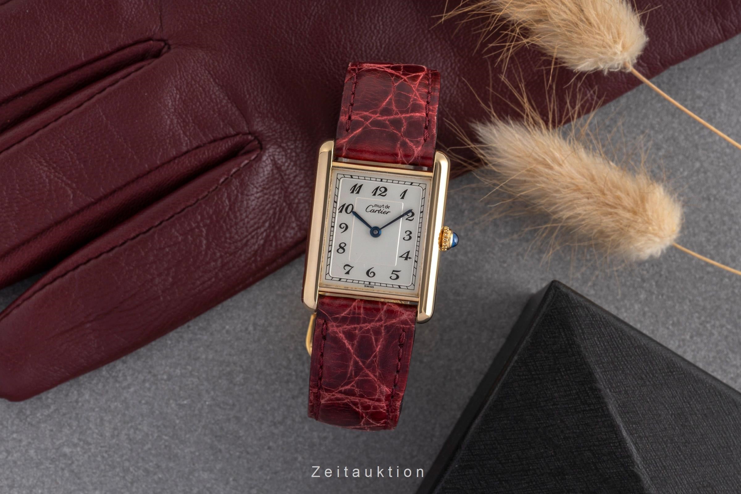Cartier Vermeil argento dorato quarzo orologio da donna 590005  [2502524]