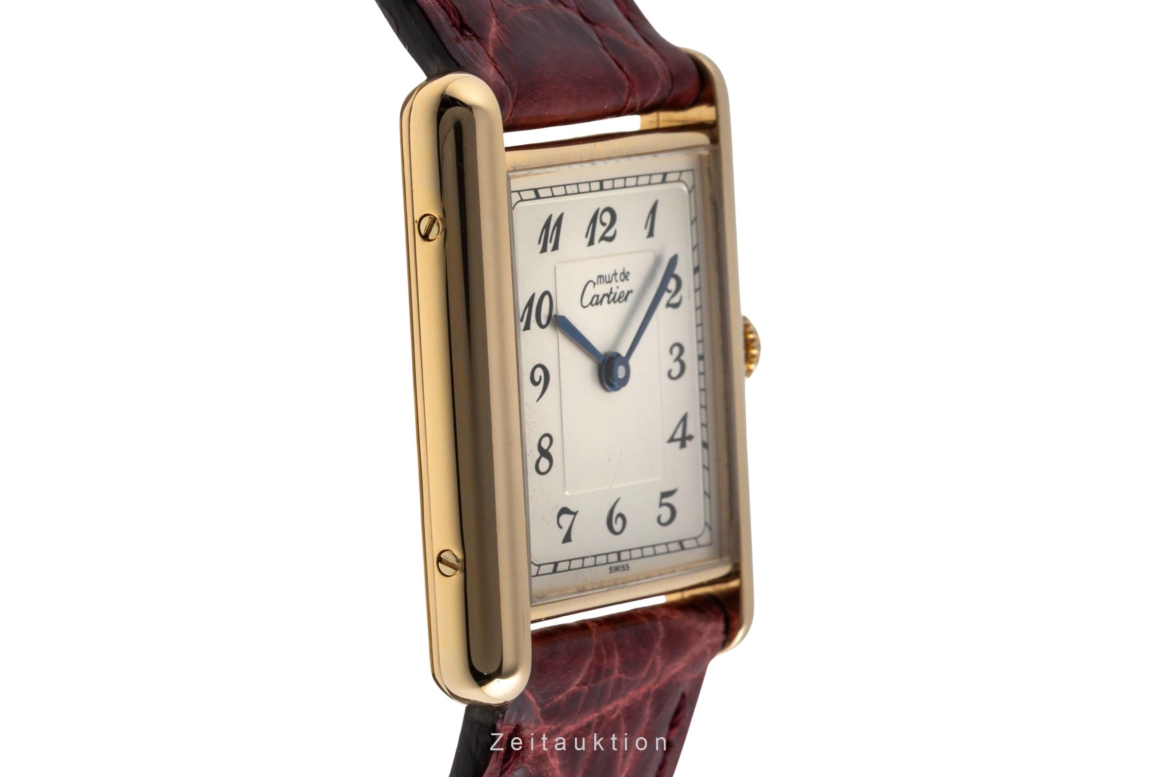 Cartier Vermeil argento dorato quarzo orologio da donna 590005  [2502524]