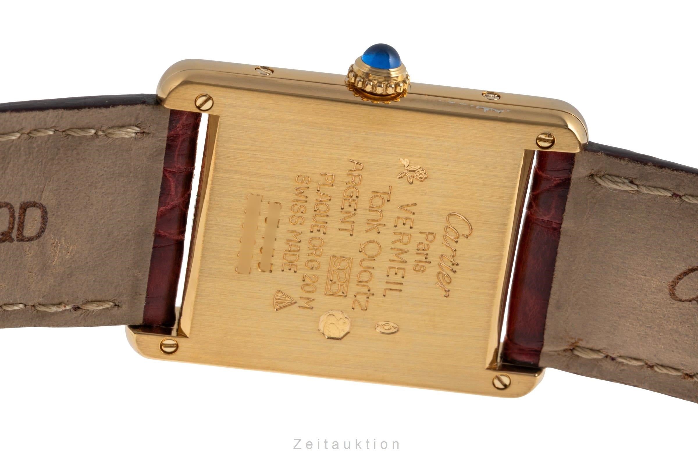 Cartier Vermeil argento dorato quarzo orologio da donna 590005  [2502524]