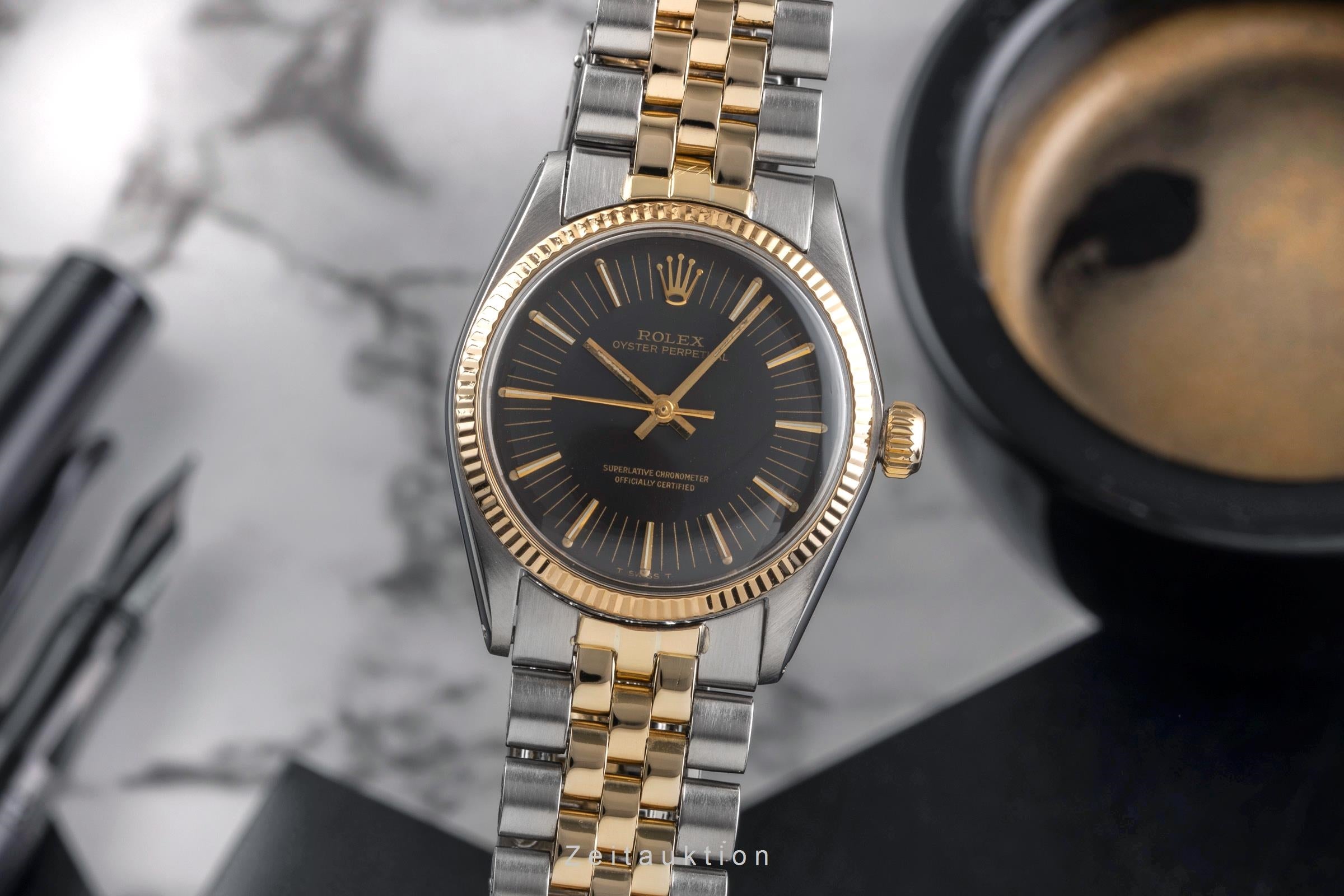 Rolex Oyster Perpetual steel / gold automatic women's watch 6748 Vintage  [2502608]