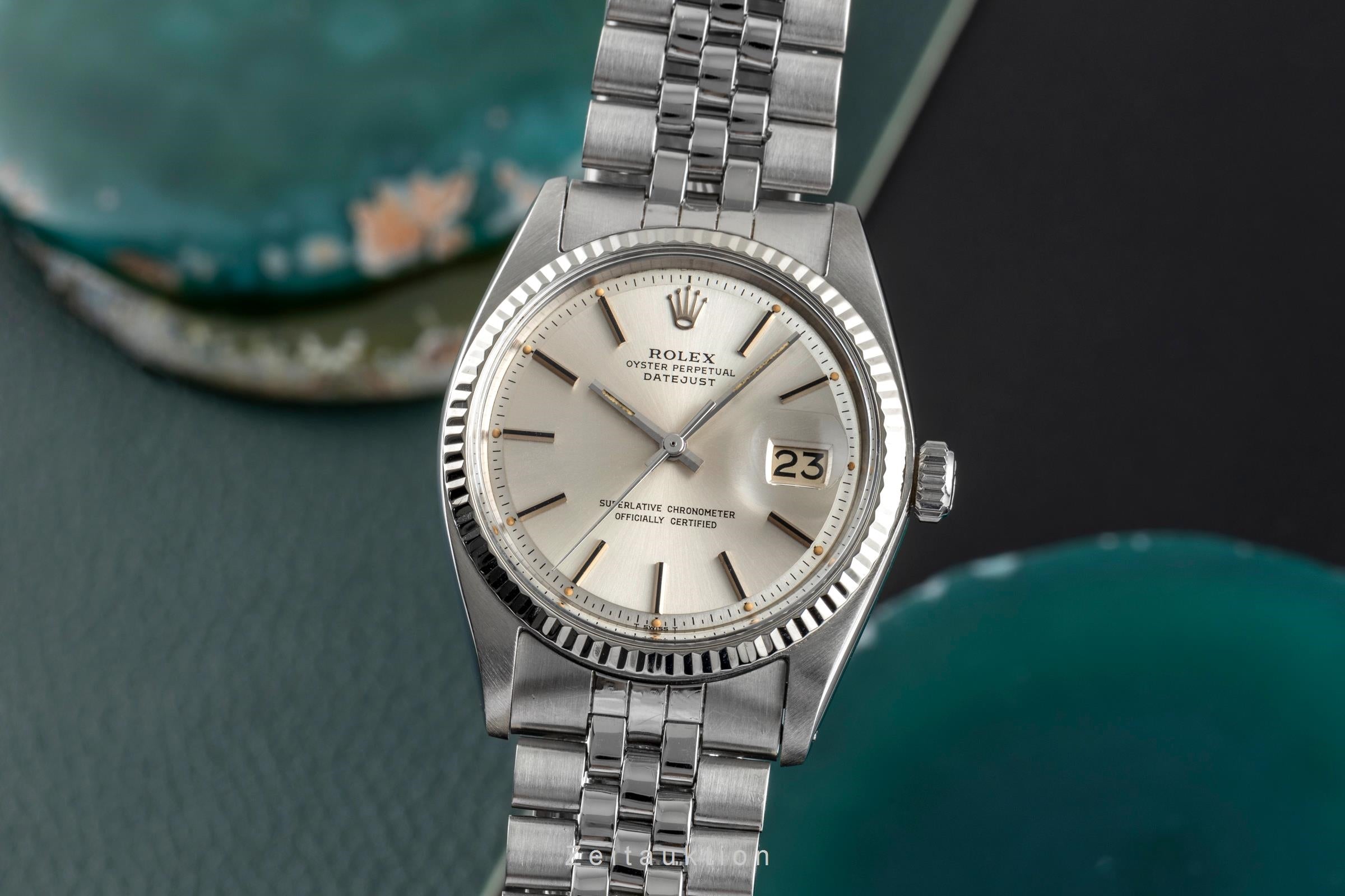 Rolex Datejust acero / oro blanco automático reloj para caballeros 1601 Vintage  [2502610]