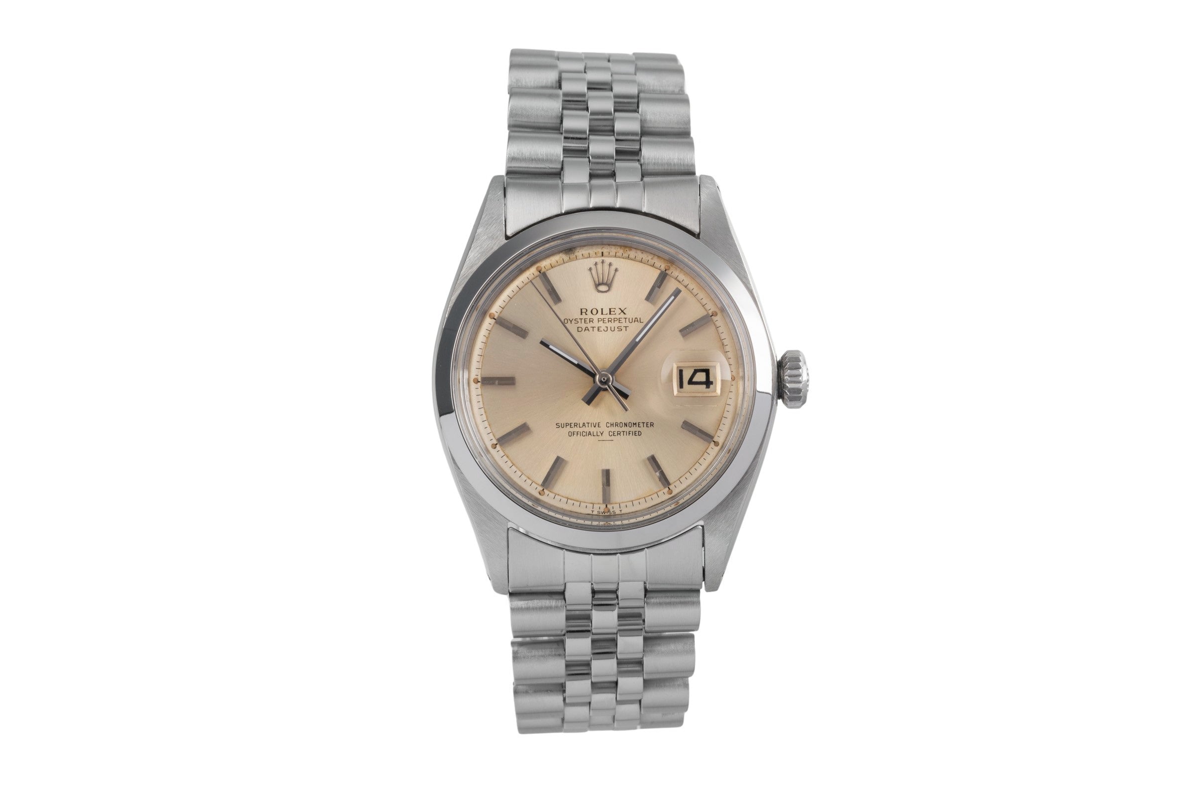 Rolex Datejust steel / white gold automatic men's watch 1600 Vintage  [2502611]