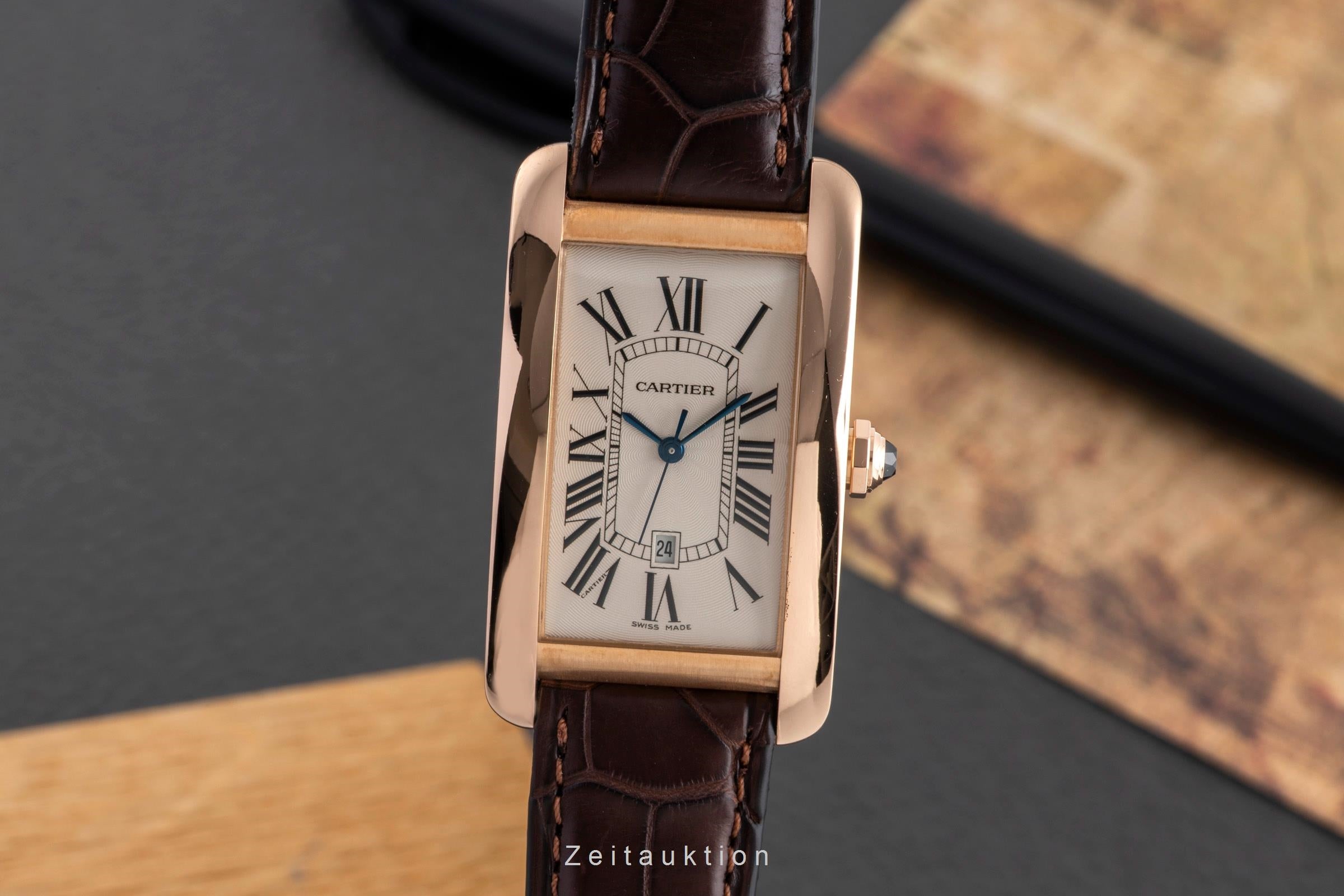 Cartier Tank Américaine oro 18 ct automatismo orologio da uomo W2609156  [2502631]