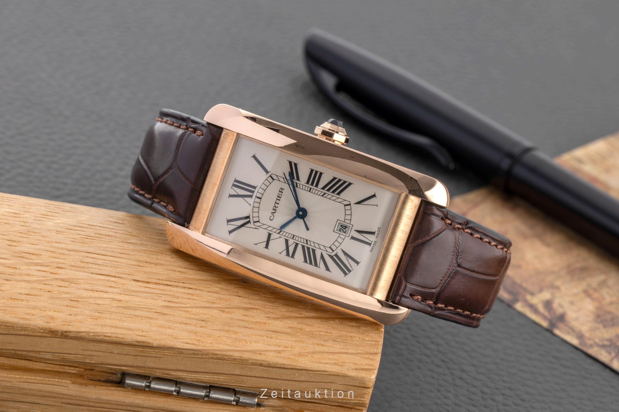 Cartier Tank Américaine oro 18 ct automatismo orologio da uomo W2609156  [2502631]