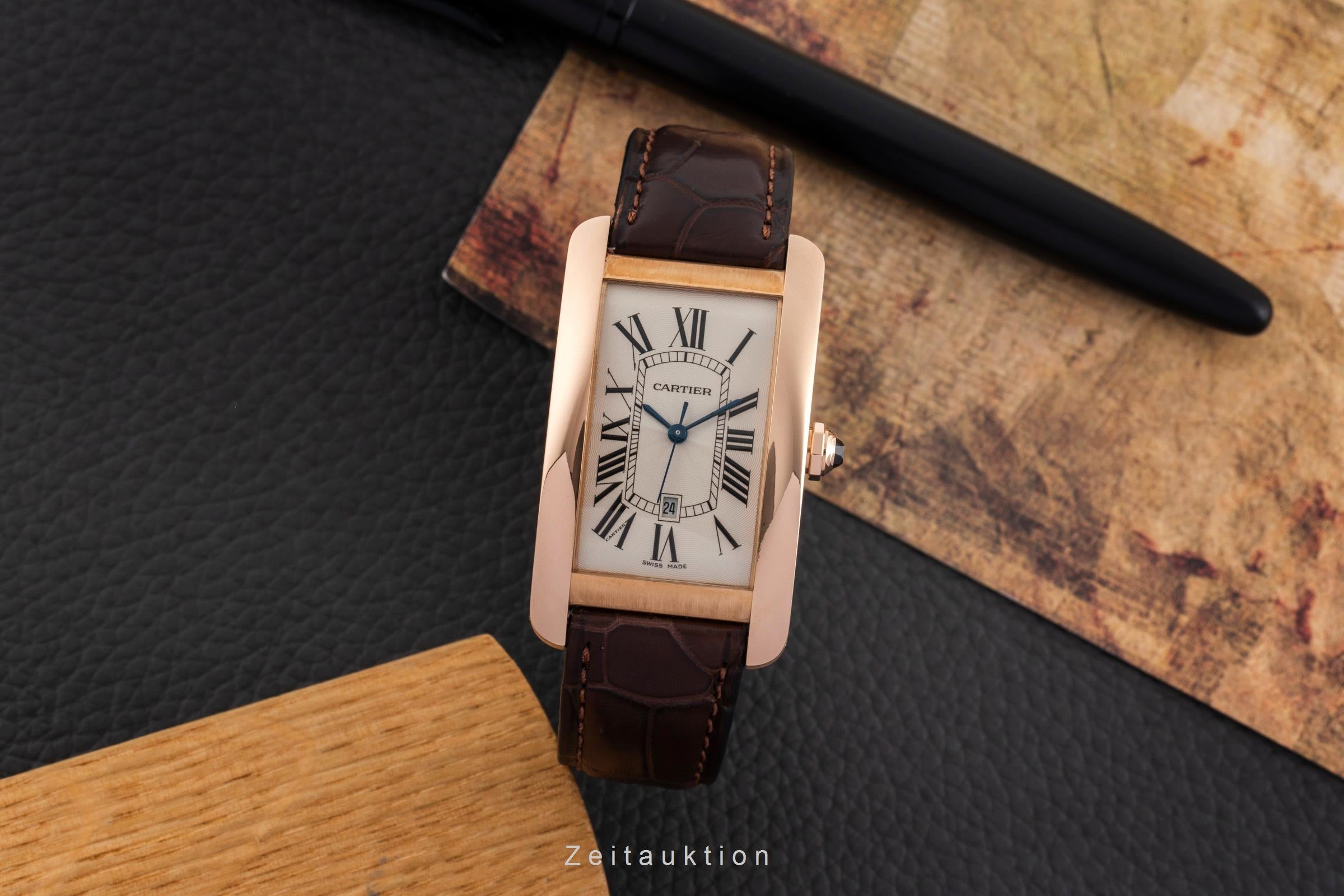 Cartier Tank Américaine oro 18 ct automatismo orologio da uomo W2609156  [2502631]