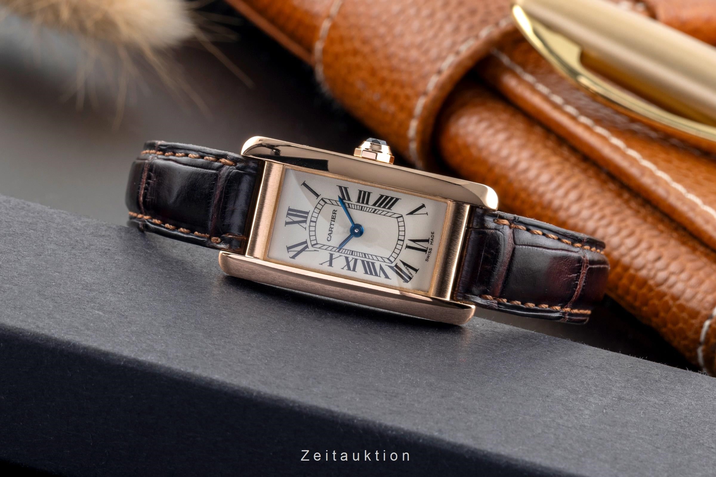 Cartier Tank Américaine oro rosso 18 ct quarzo orologio da donna W2607456  [2502640]