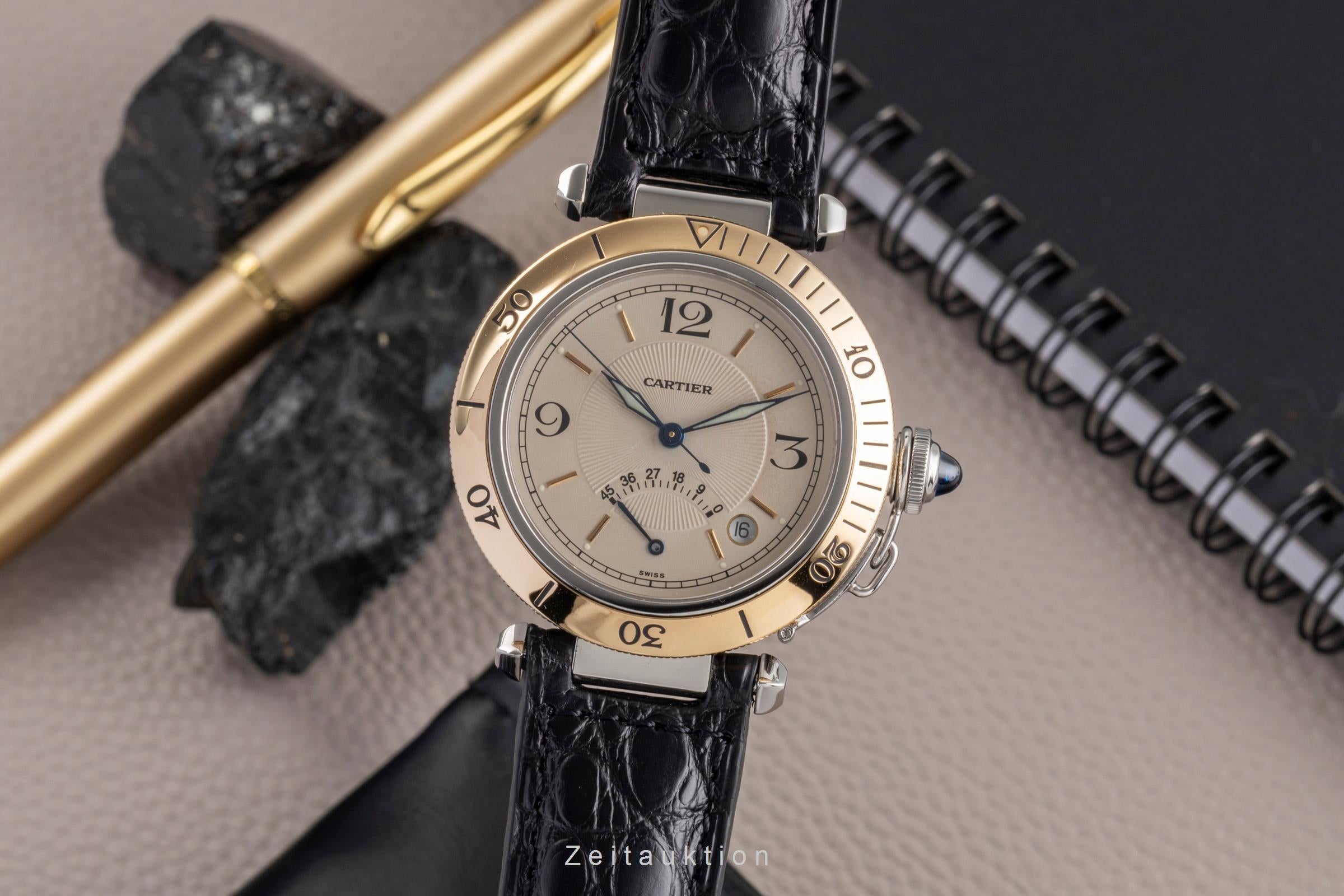 Cartier Pasha acciaio / oro automatismo orologio da uomo W31012H3  [2502820]