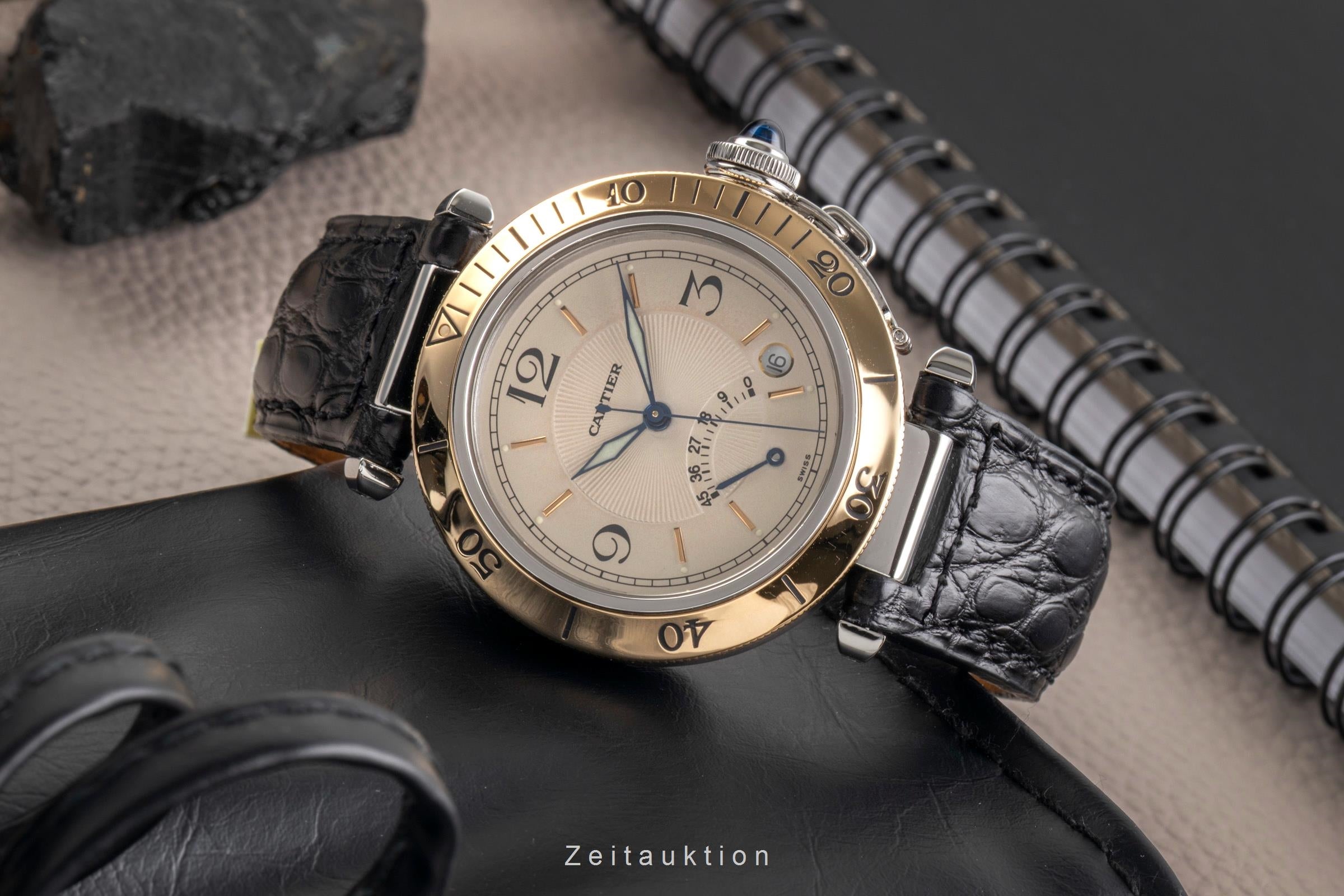 Cartier Pasha acciaio / oro automatismo orologio da uomo W31012H3  [2502820]