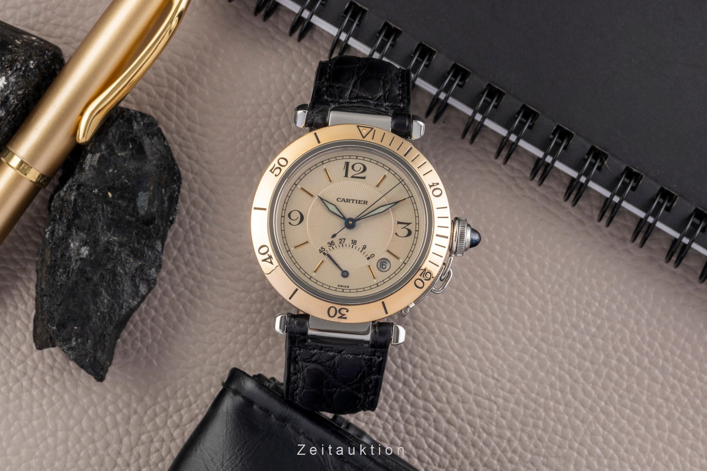 Cartier Pasha acciaio / oro automatismo orologio da uomo W31012H3  [2502820]