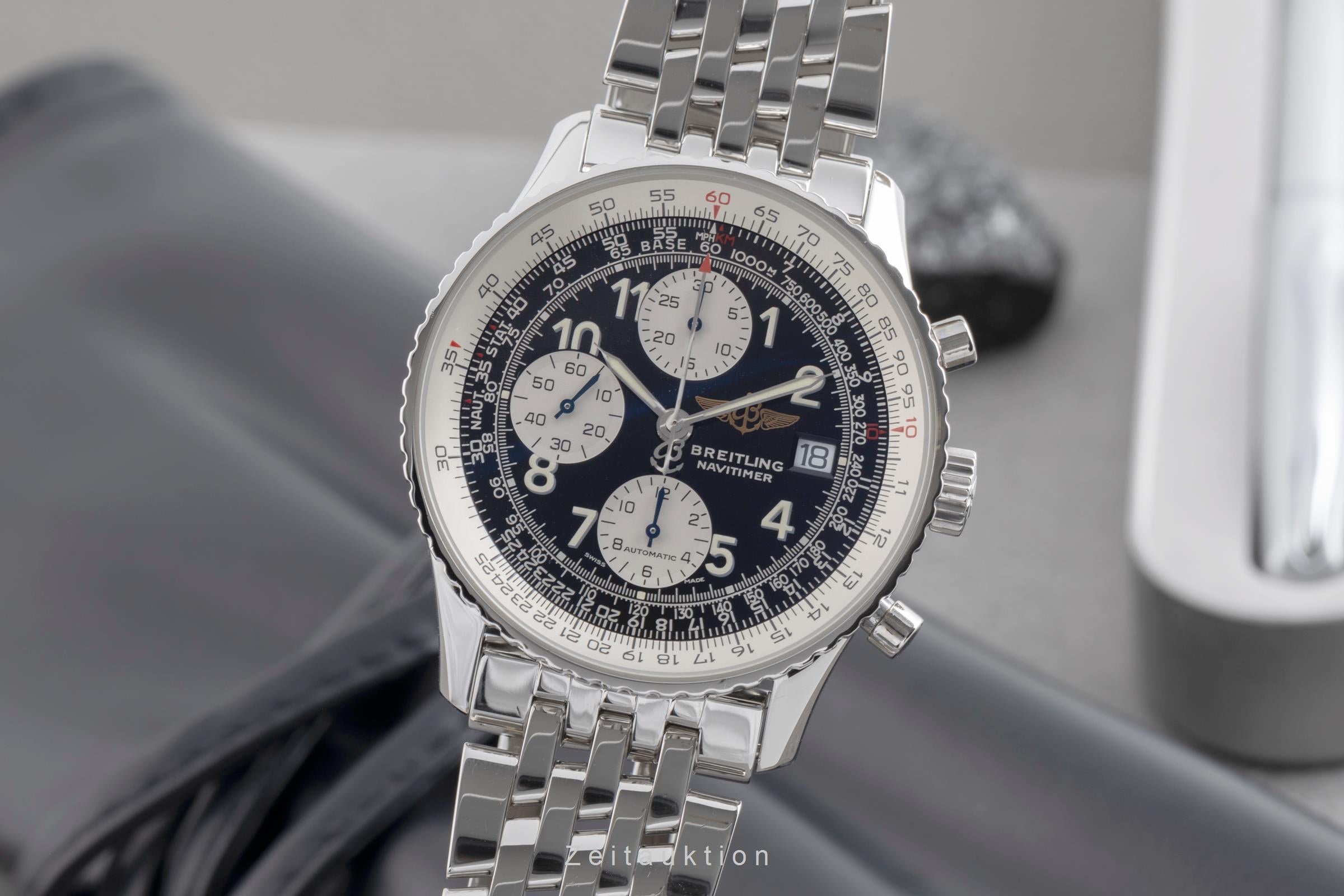 Breitling Old Navitimer chronograph steel automatic men's watch A13322 LP: 9650EUR  [2502952]