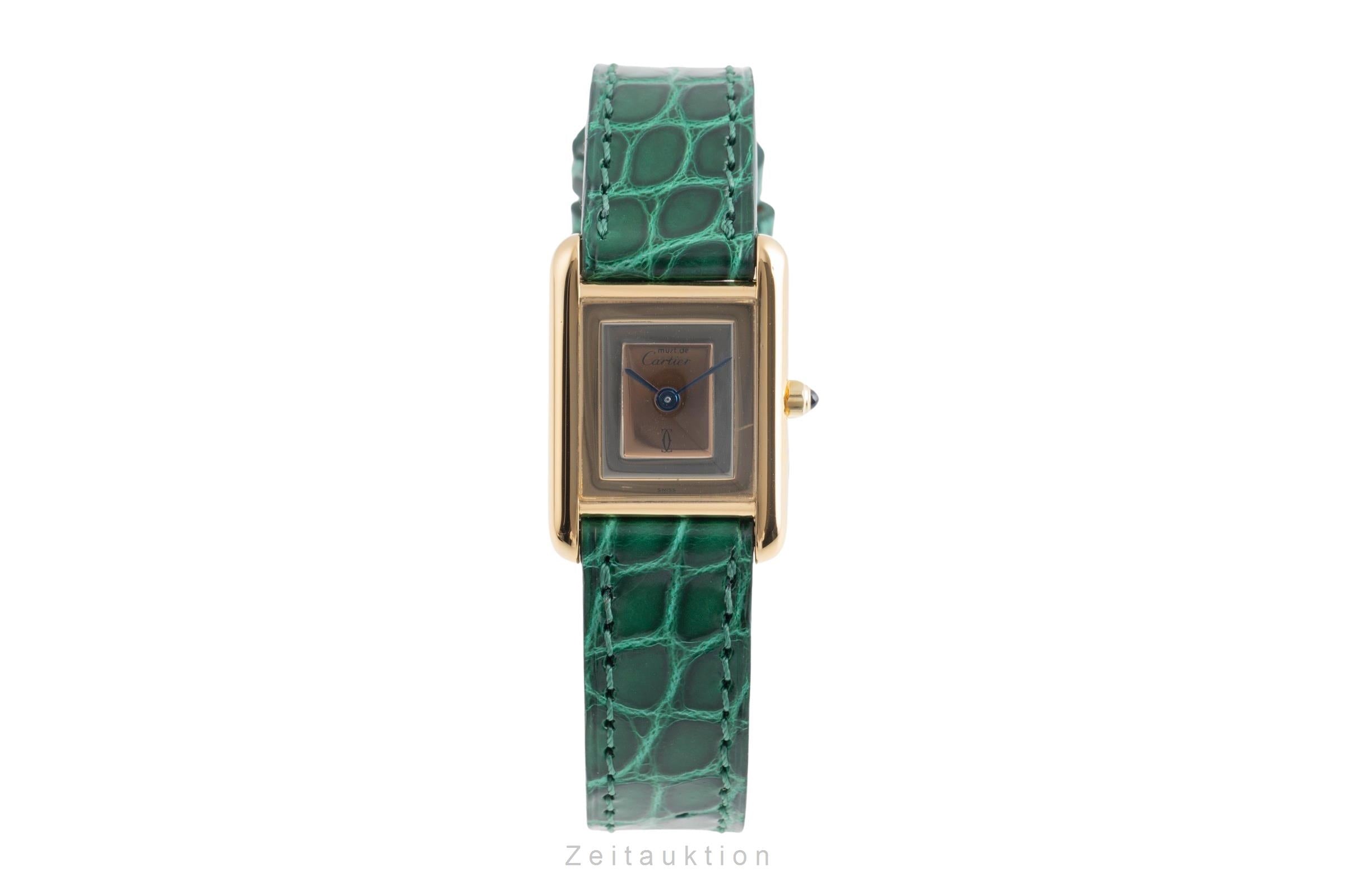Cartier Tank silver-gilt quartz women's watch 366001  [2502953]