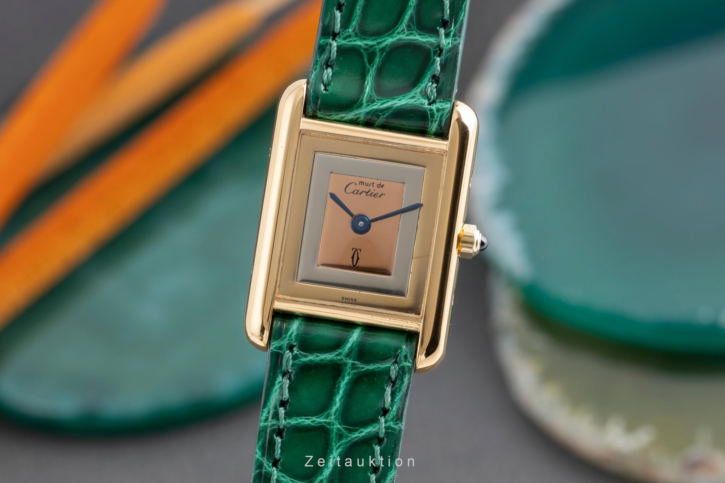 Cartier Tank silver-gilt quartz women's watch 366001  [2502953]