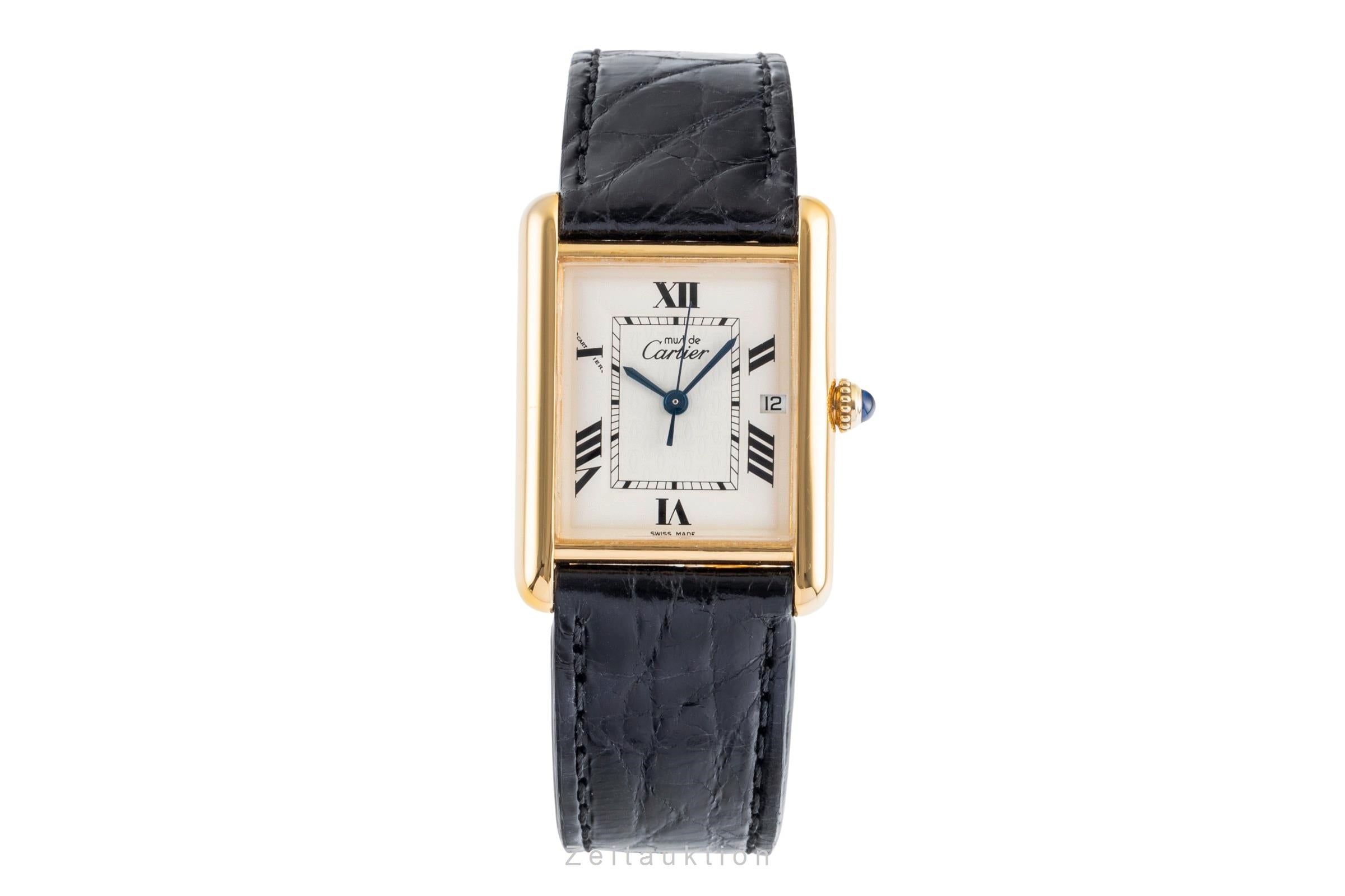 Cartier Tank argento dorato quarzo orologio da uomo W1013754  [2502998]