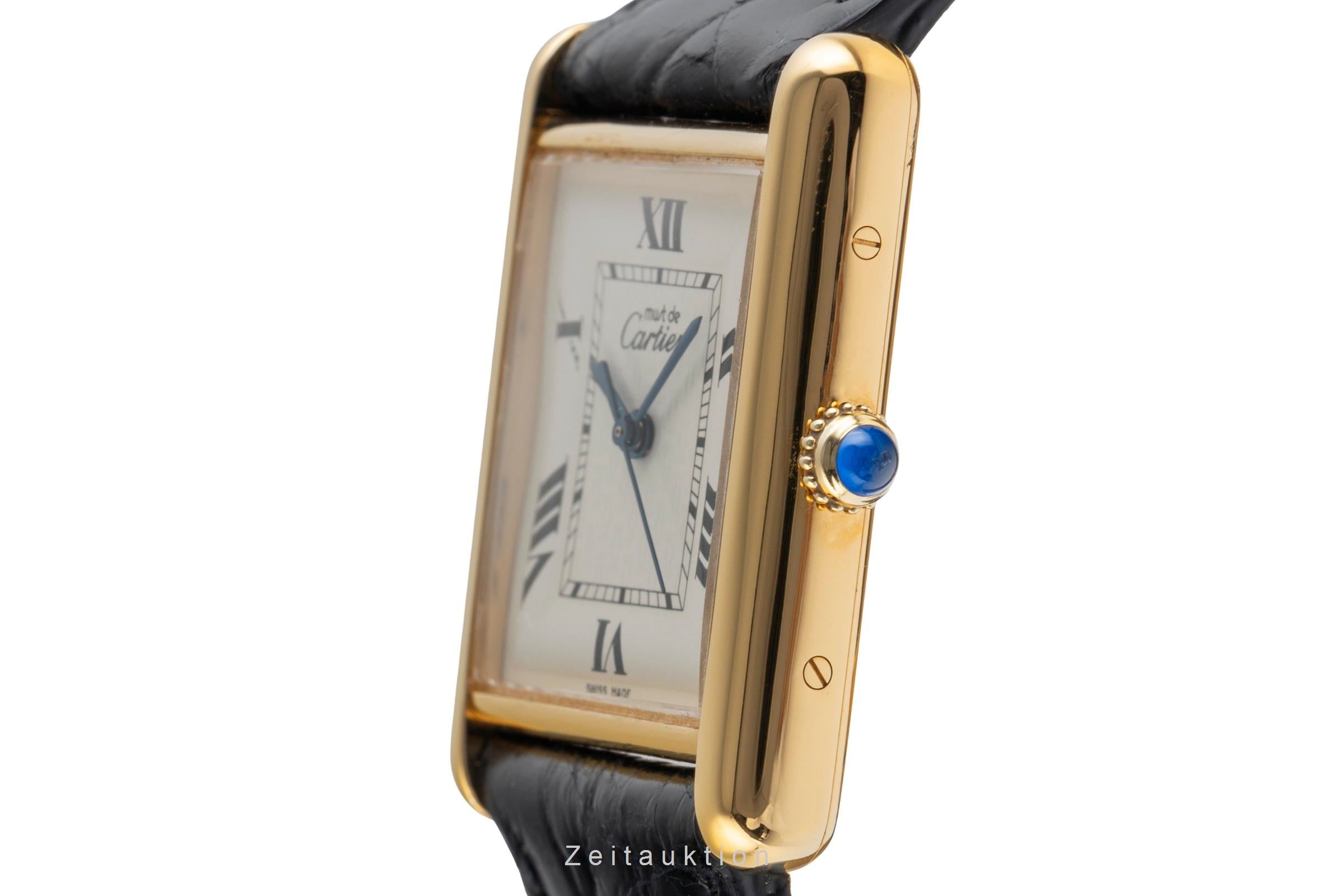 Cartier Tank argento dorato quarzo orologio da uomo W1013754  [2502998]