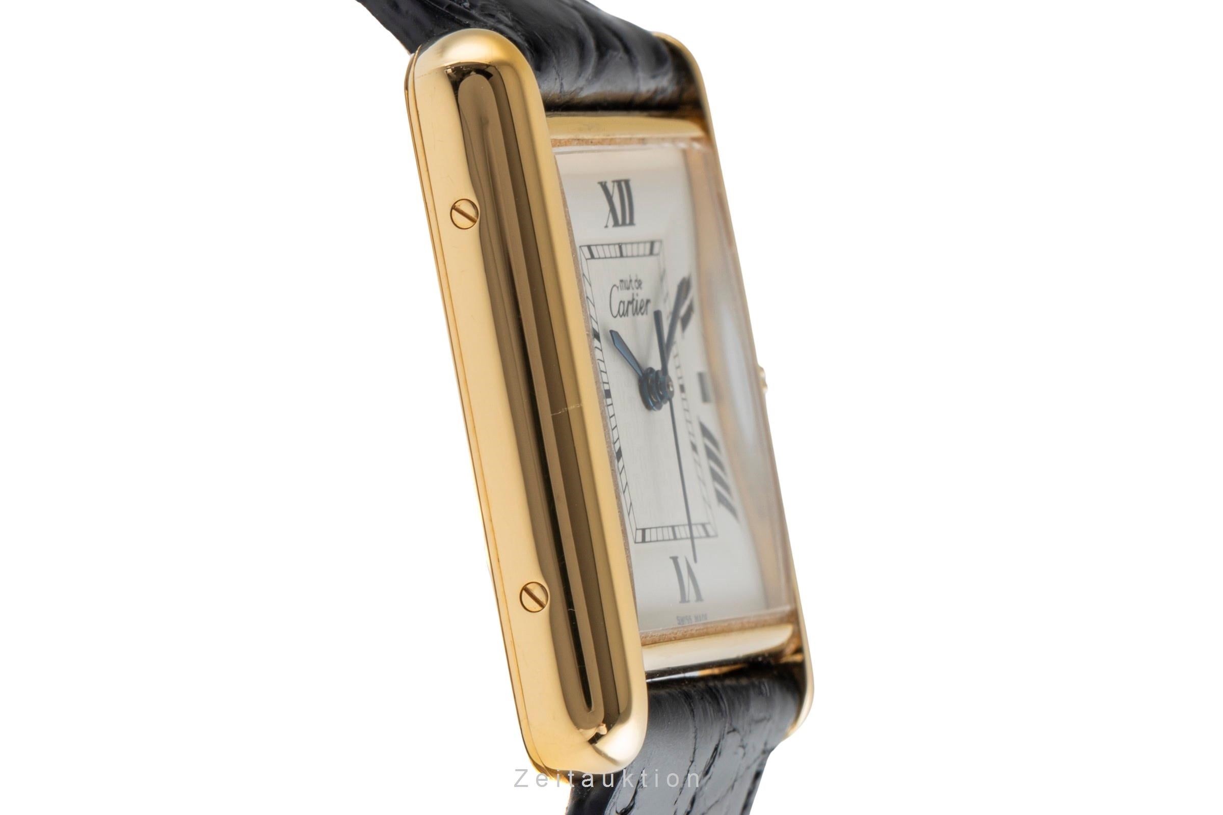 Cartier Tank argento dorato quarzo orologio da uomo W1013754  [2502998]