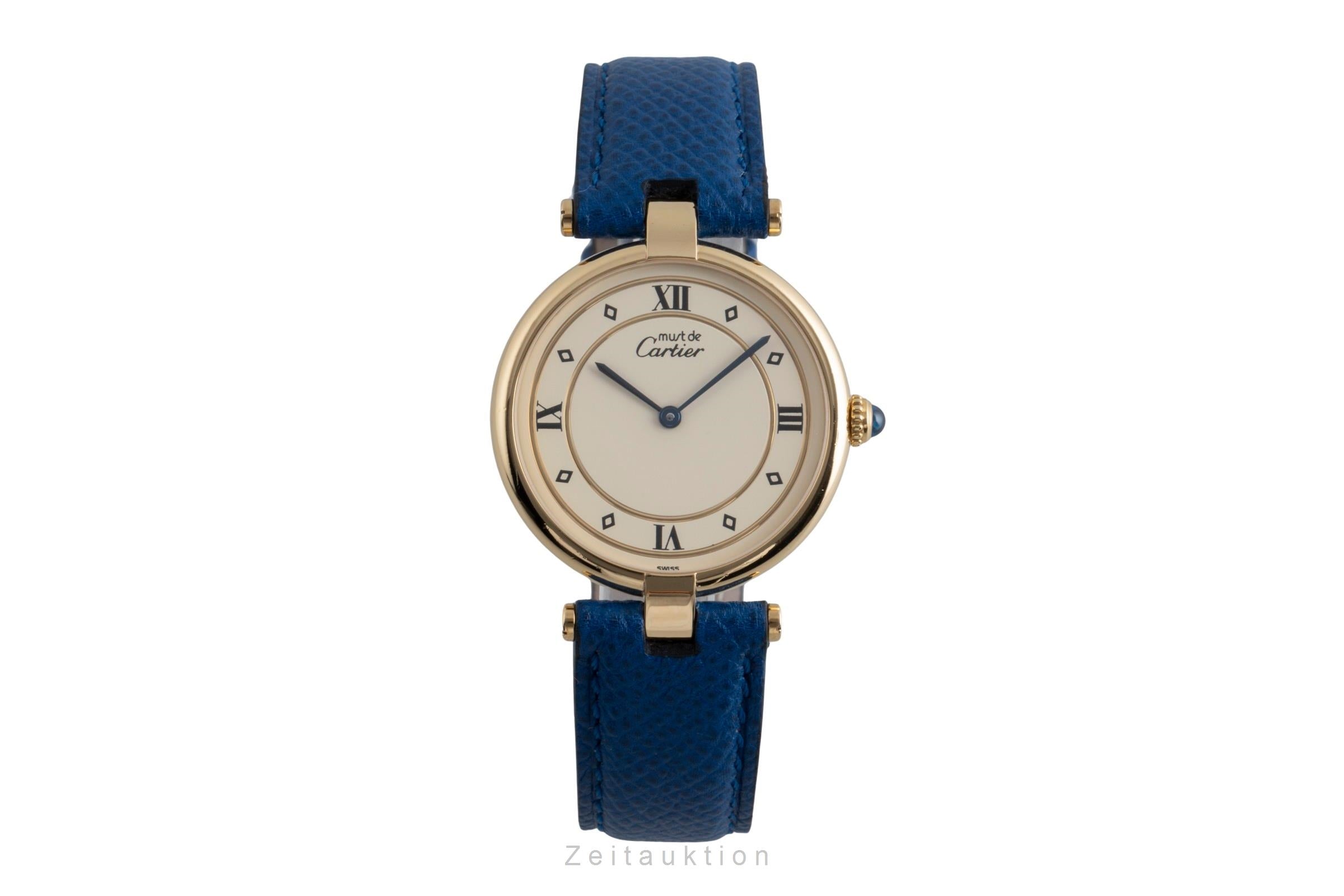 Cartier Vermeil argento dorato quarzo orologio da uomo 590003  [2503001]
