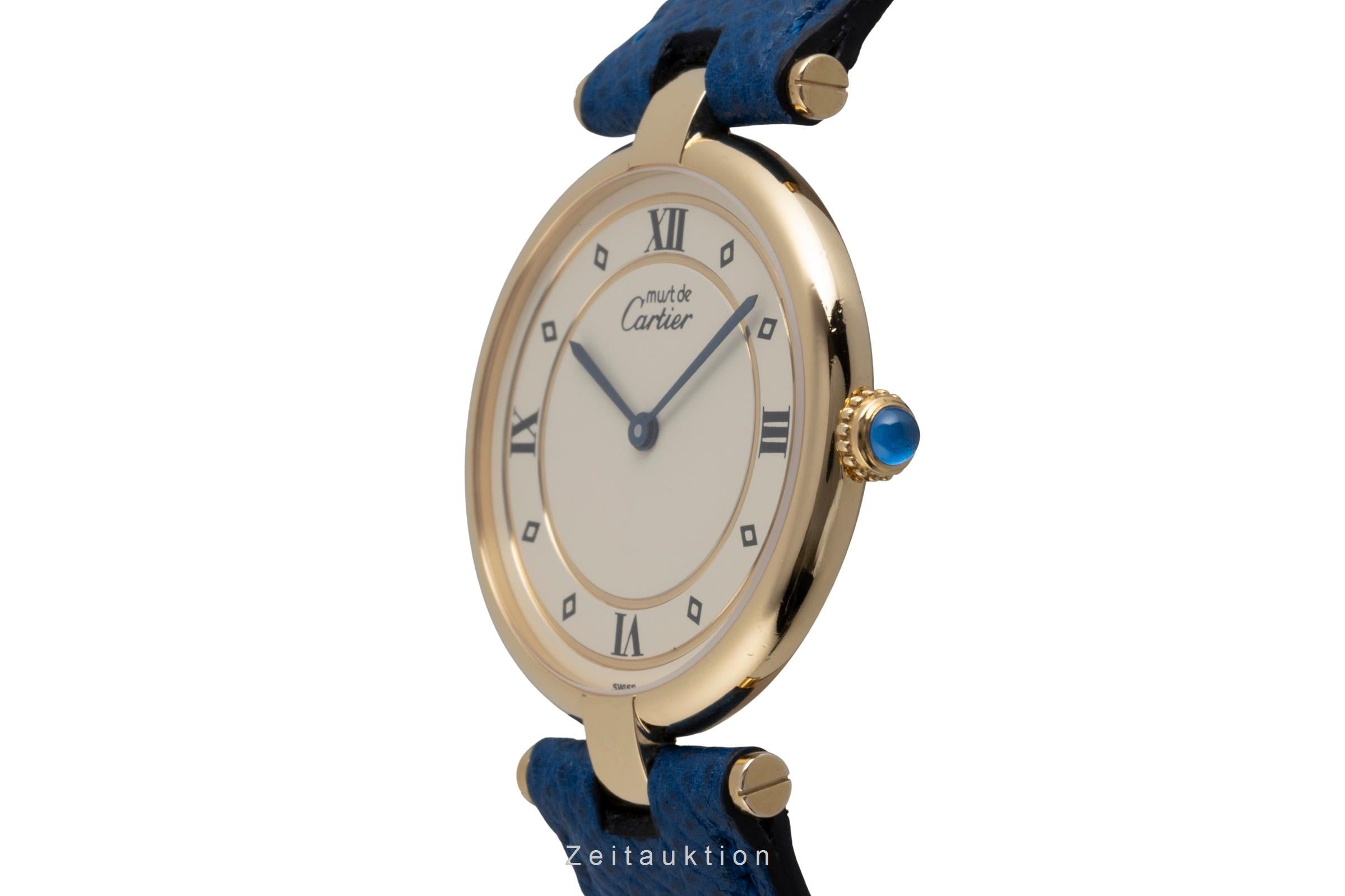 Cartier Vermeil argento dorato quarzo orologio da uomo 590003  [2503001]