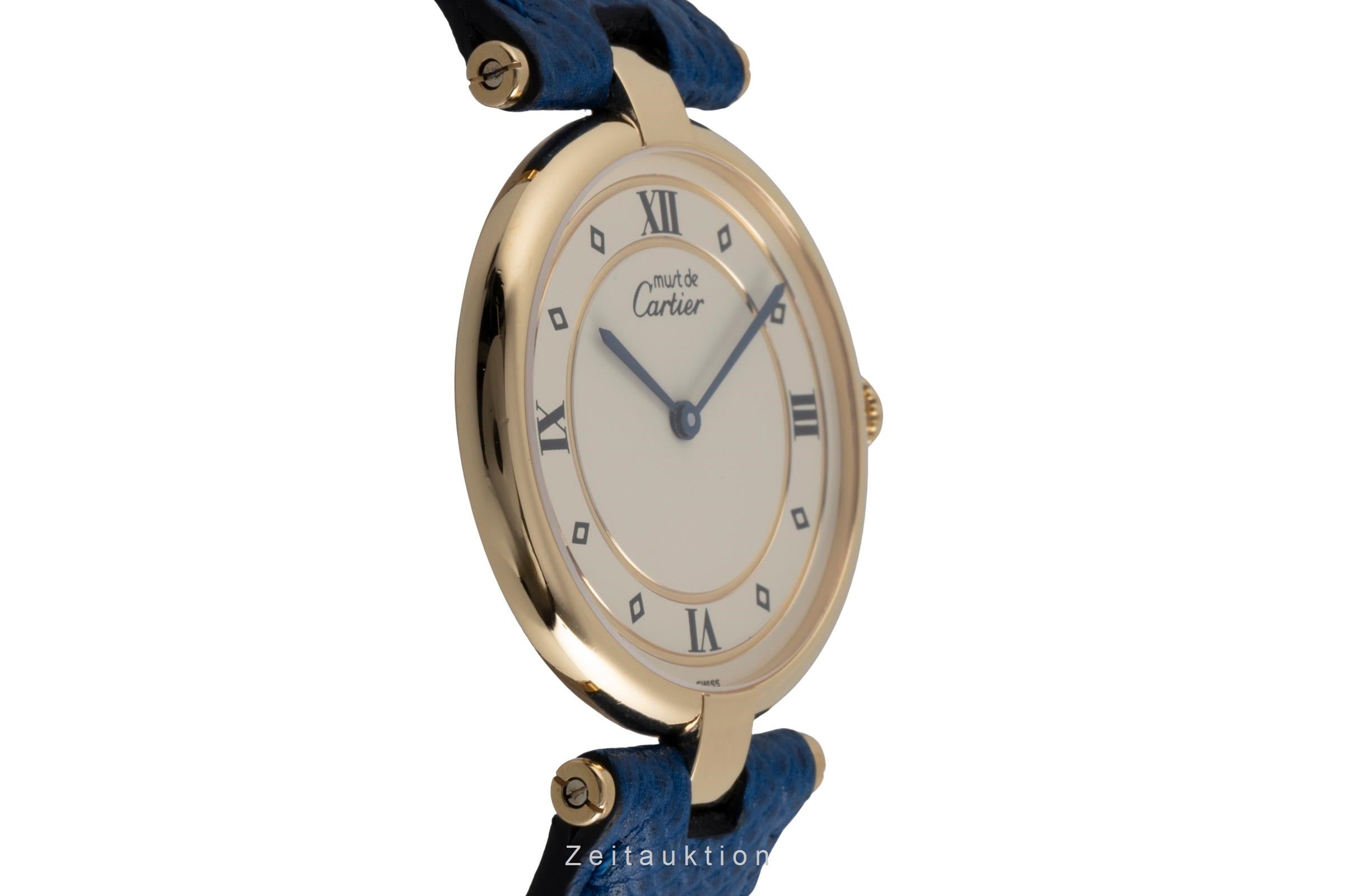 Cartier Vermeil argento dorato quarzo orologio da uomo 590003  [2503001]