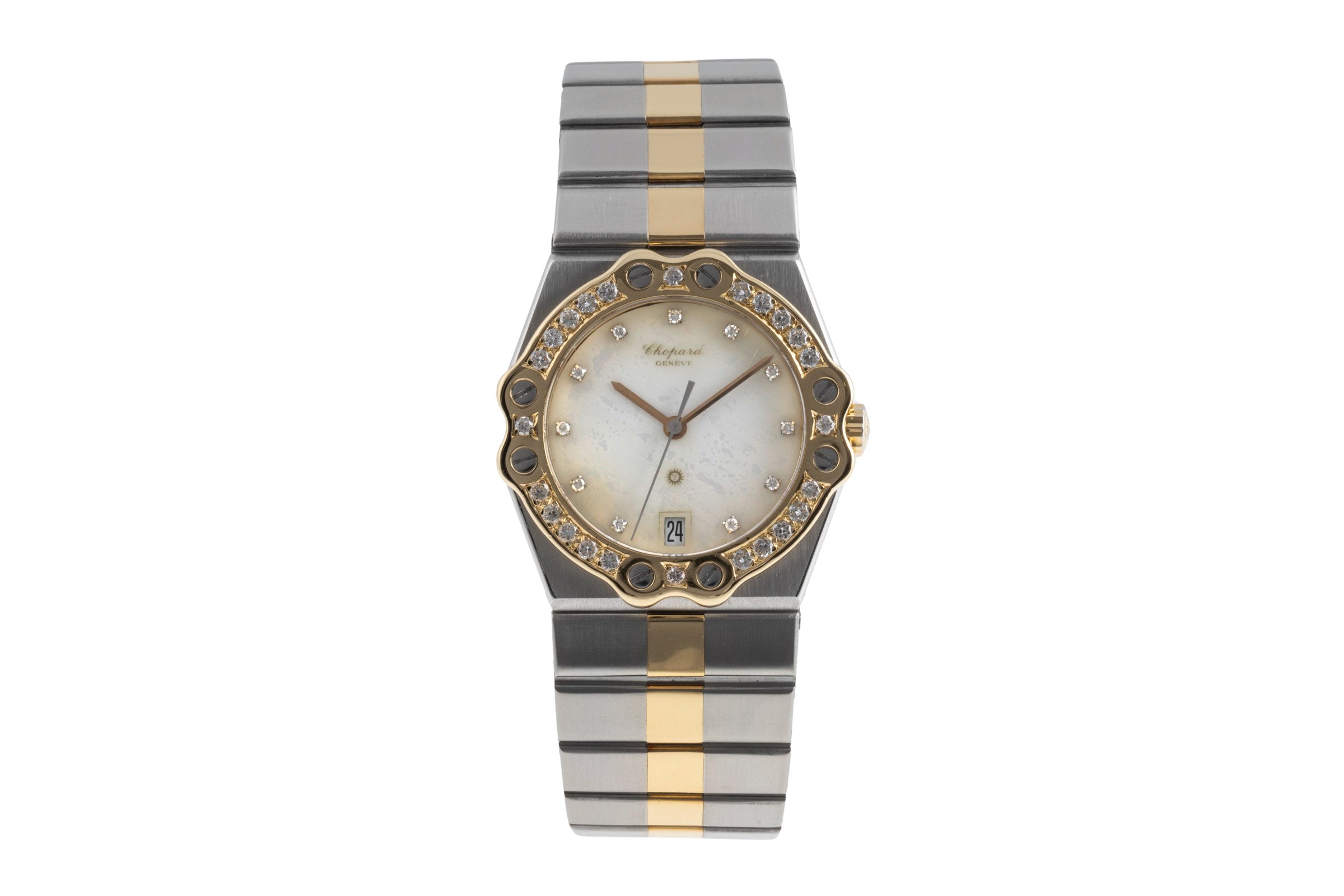 Chopard St. Moritz steel / gold quartz unisex 8023 Vintage  [2503002]
