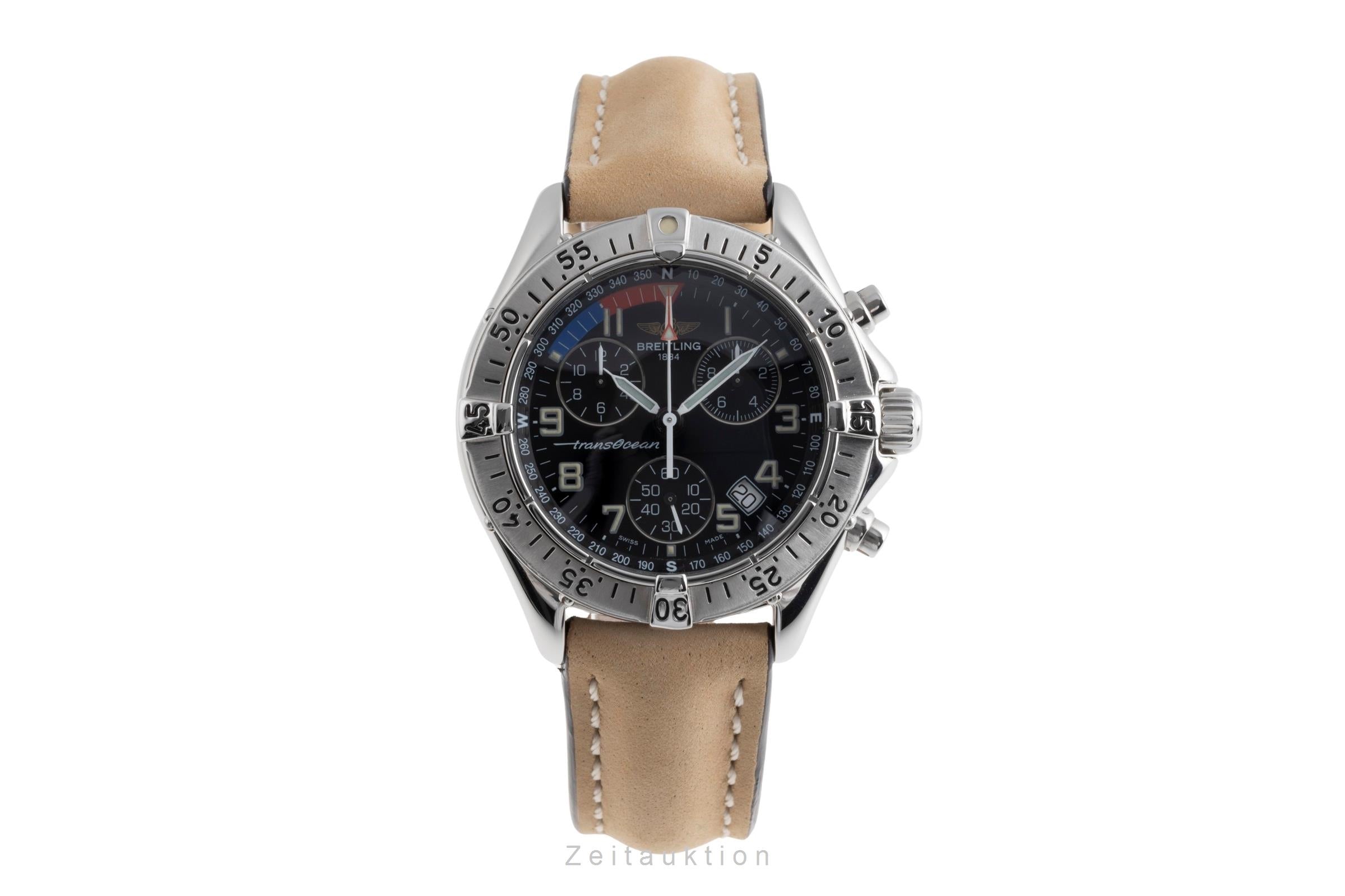 Breitling Transocean chronograph steel quartz men's watch A53040.1  [2503083]
