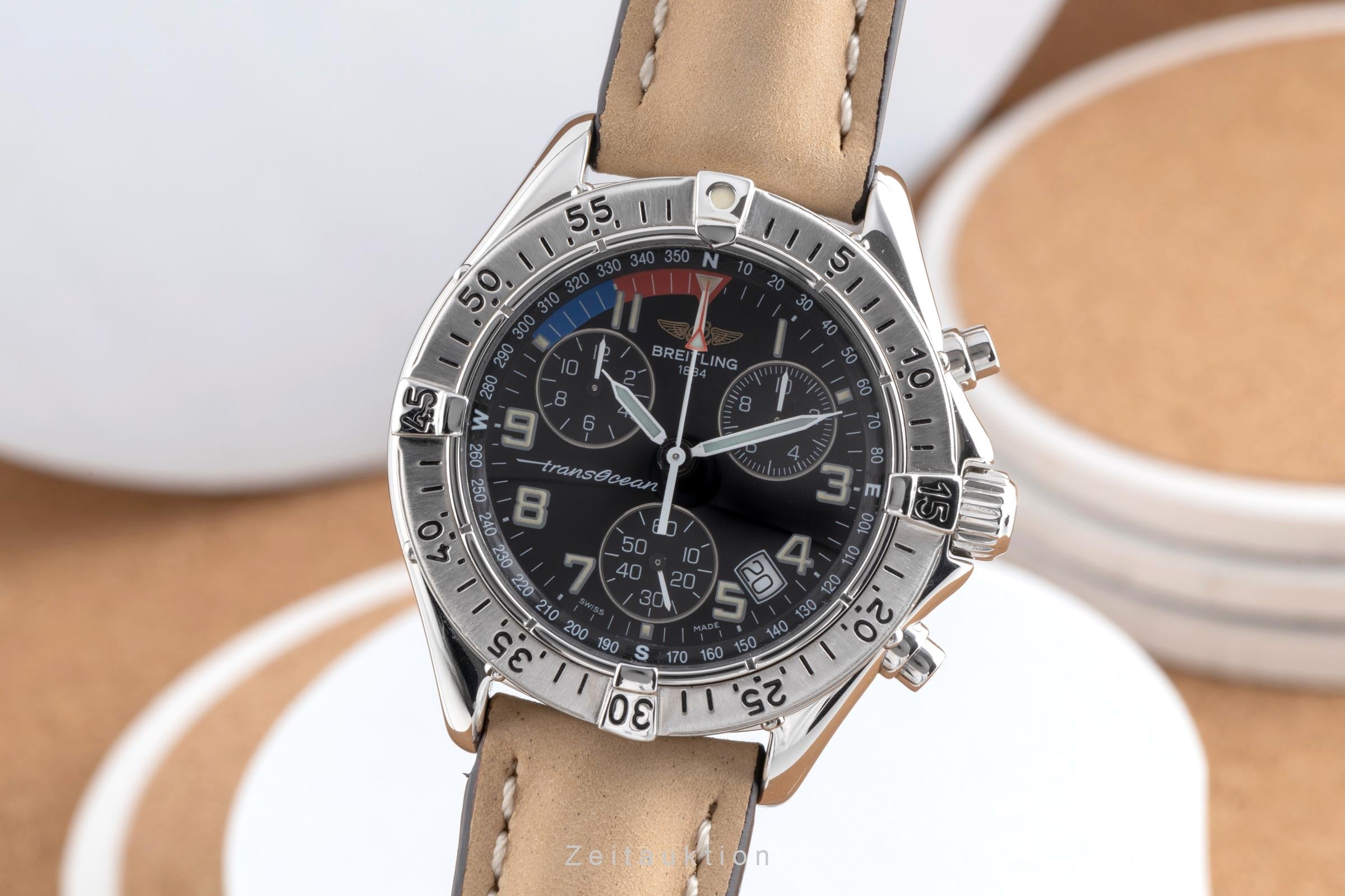 Breitling Transocean chronograph steel quartz men's watch A53040.1  [2503083]