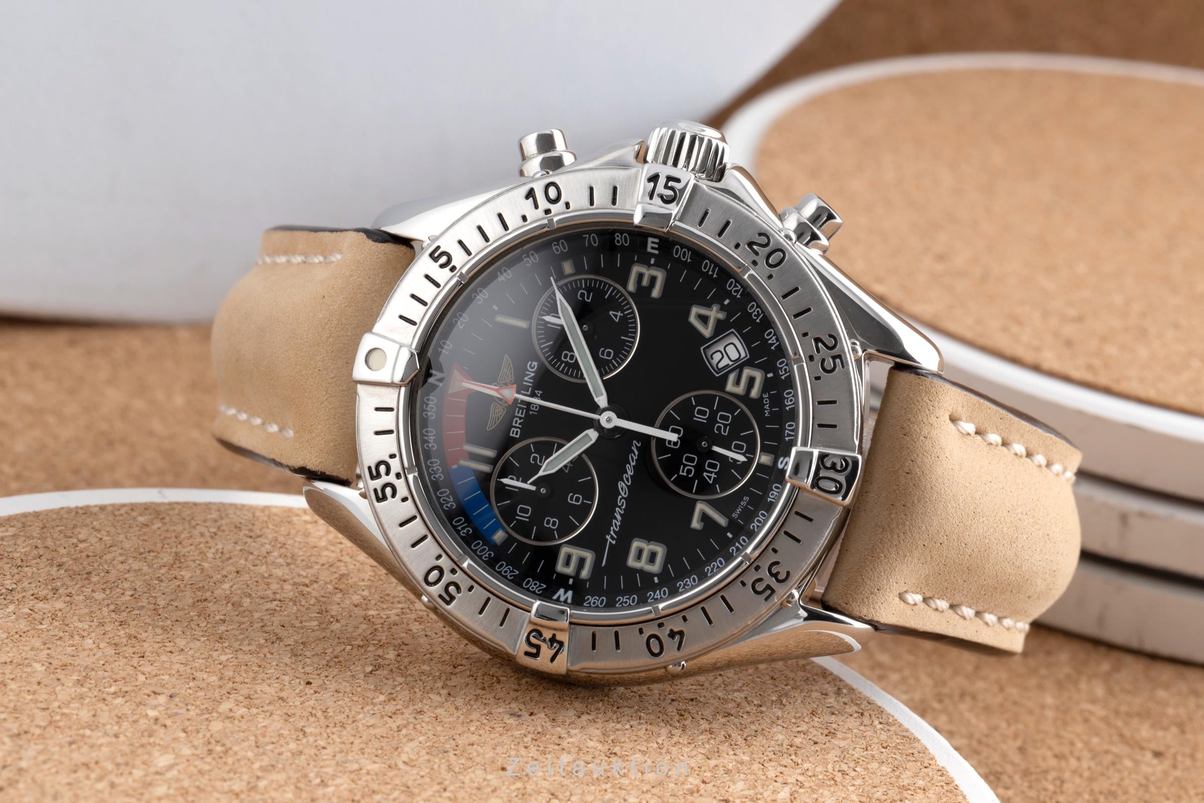 Breitling Transocean chronograph steel quartz men's watch A53040.1  [2503083]