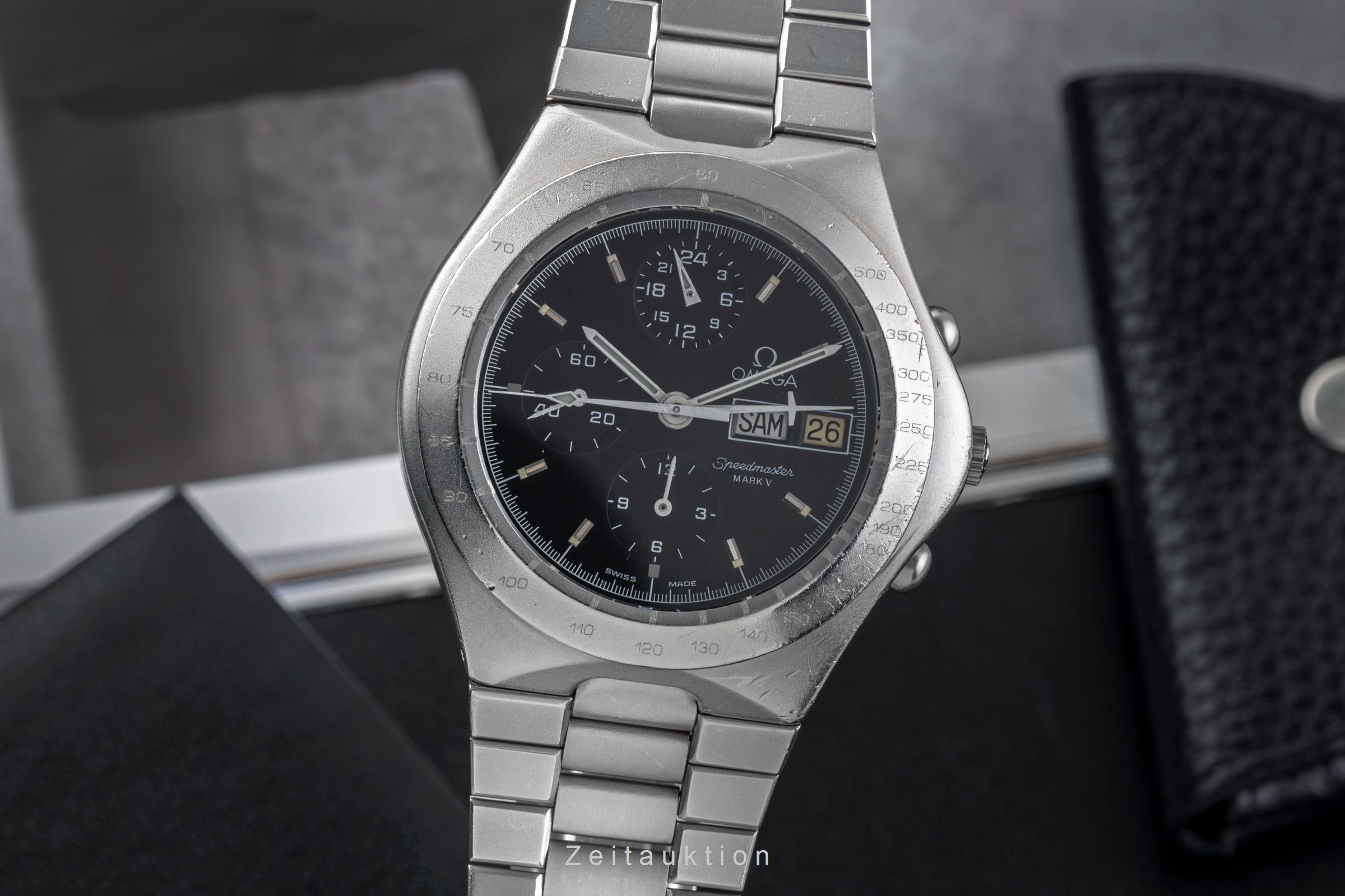 Omega Speedmaster Date chronograph steel automatic men's watch 376.0806 Vintage  [2503086]