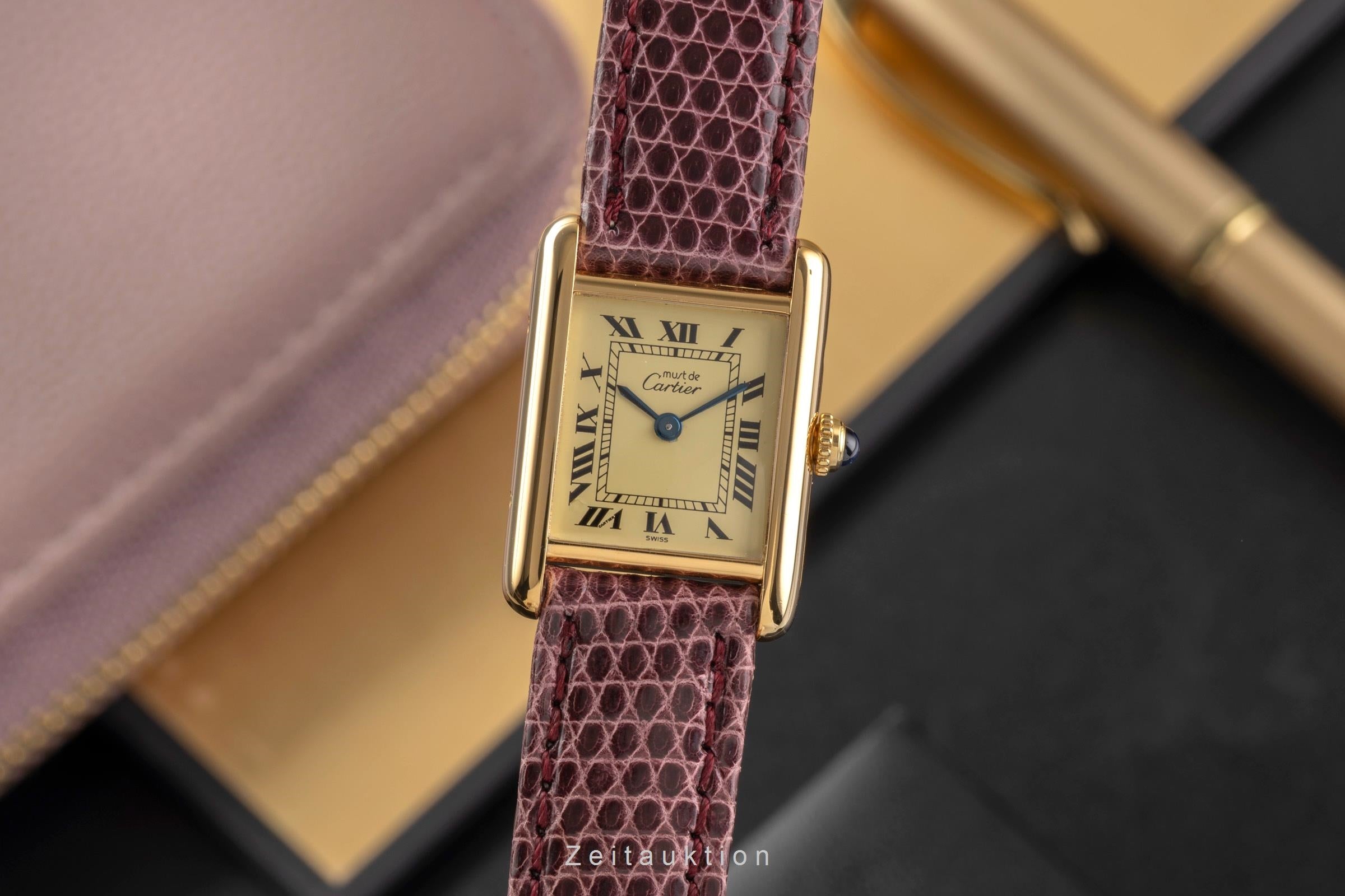 Cartier Tank silver-gilt quartz women's watch 5057001  [2503193]